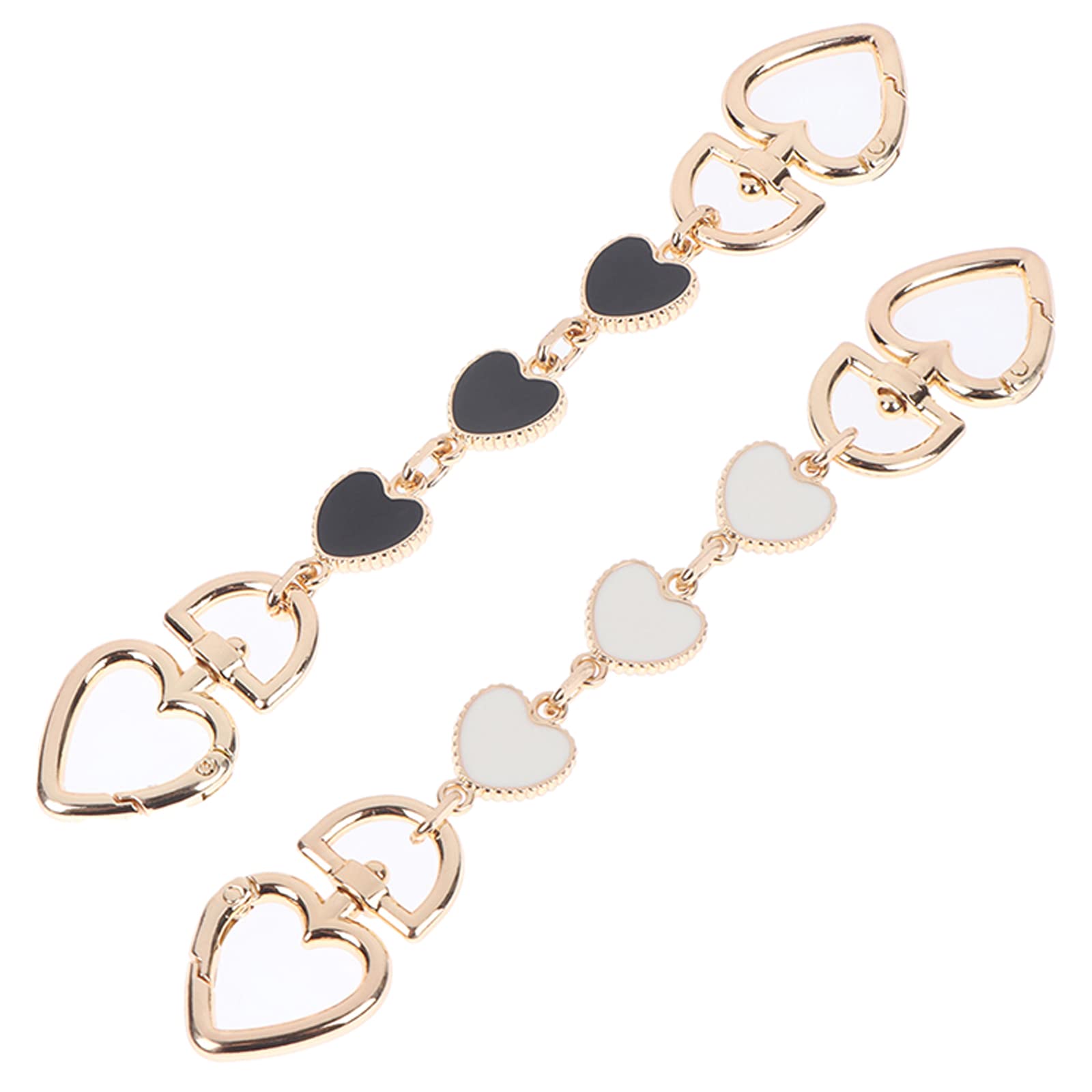 2 Pack Heart & Star Shaped Bag Extender Chains - Cute Purse Strap Extenders for Handbags, Totes & Crossbody Bags | Adjustable Length Replacement Straps for Women's Purses & Accessories | Perfect for Everyday Use, Travel & Fashion Outfits