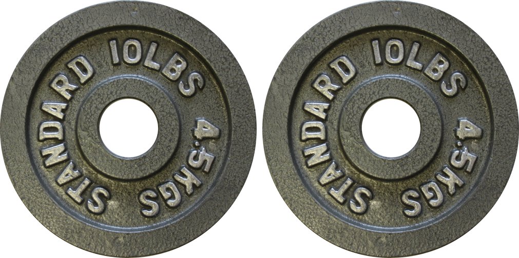 Ader Olympic 2-Inch Gray Bumper Plates Set - 1.25lb, 5lb, 10lb Weight Plates for CrossFit, Home Gym & Strength Training