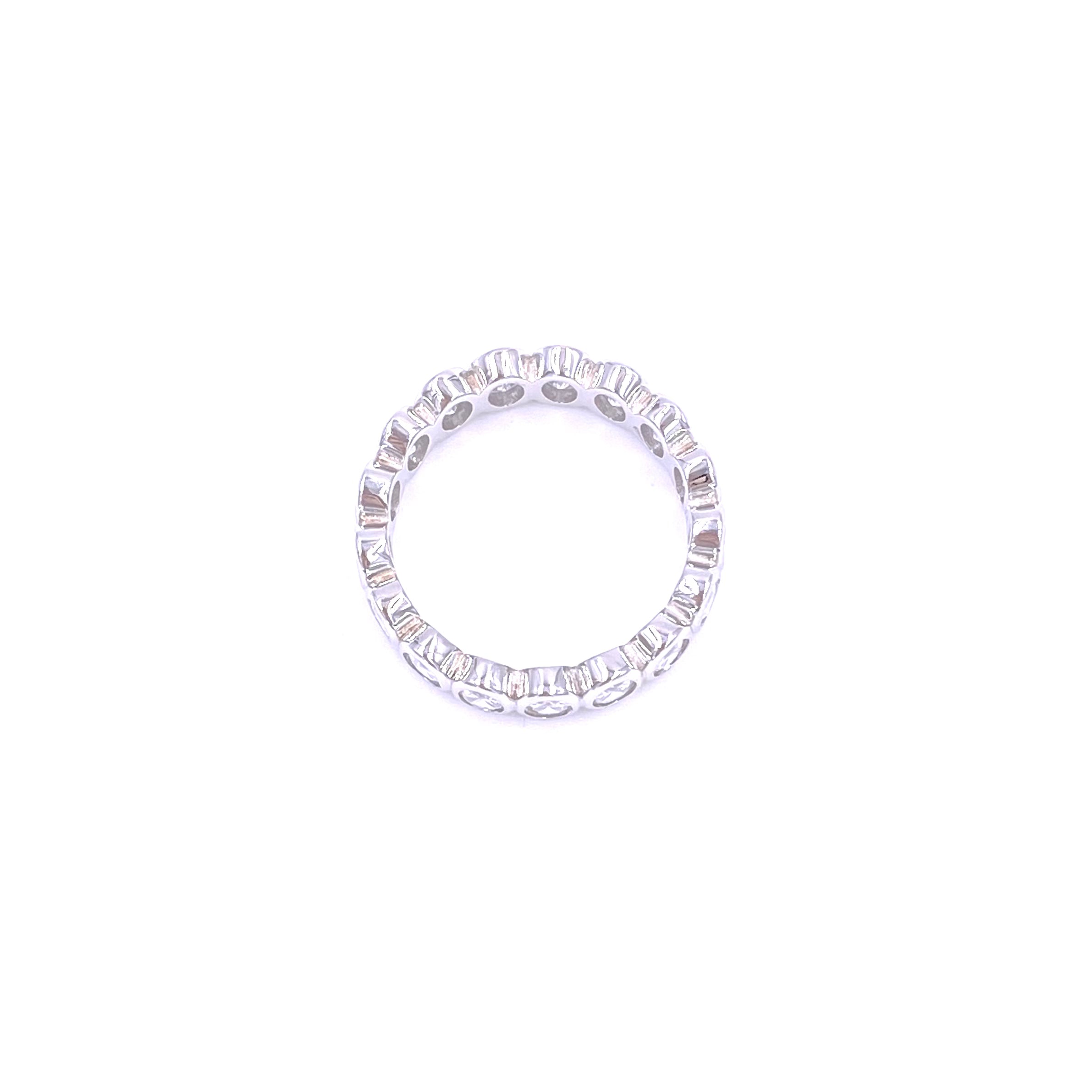 Ashley Gold Sterling Silver Oval CZ Bezel Set Band Ring for Women | Elegant Cubic Zirconia Jewelry for Everyday Wear & Special Occasions