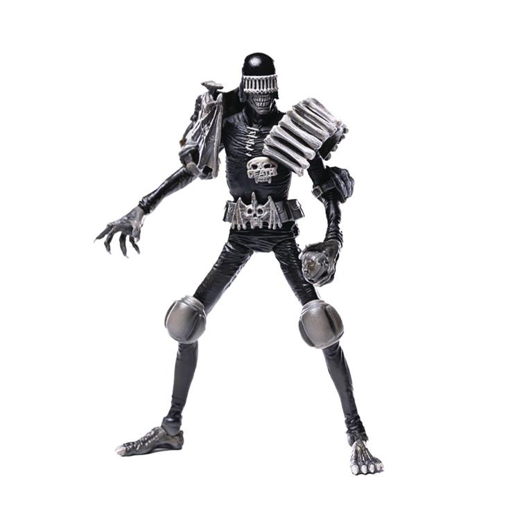 1/18 HIYA 4inch Action Figure - Exquisite Mini Series Judge Dredd vs Judge Death (Black & White) - Collectible Model for Display & Comic Book Scenes