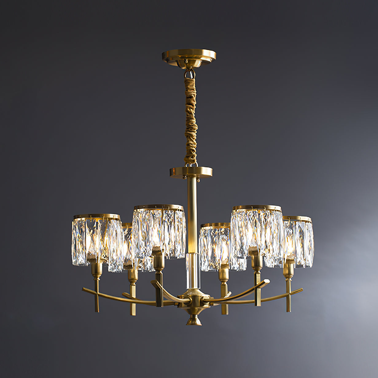 Crystal Prism Chandelier - Elegant Ceiling Light Fixture for Dining Room, Bedroom & Living Room Decor | Modern Home Lighting Solution