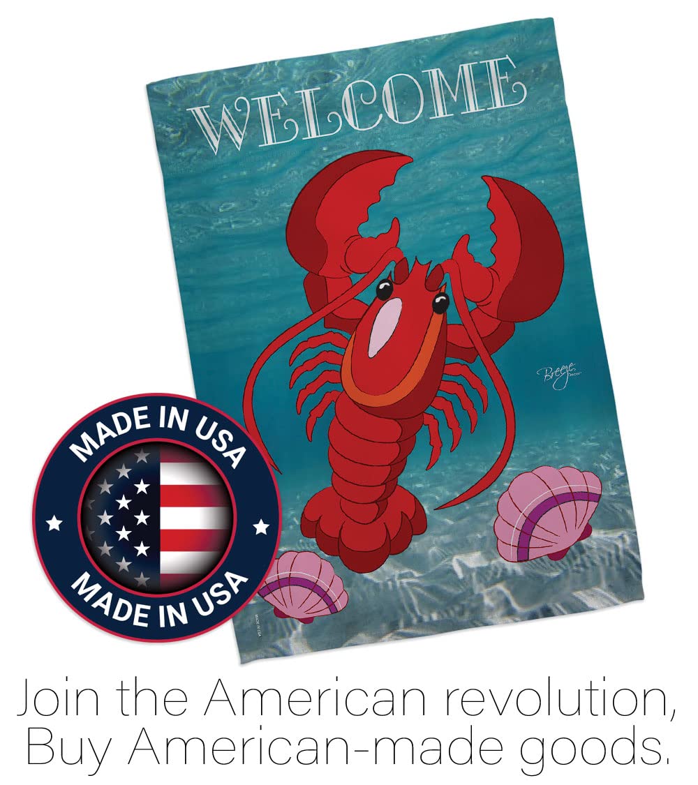 Lobster Coastal Decor Flag Set 28x40