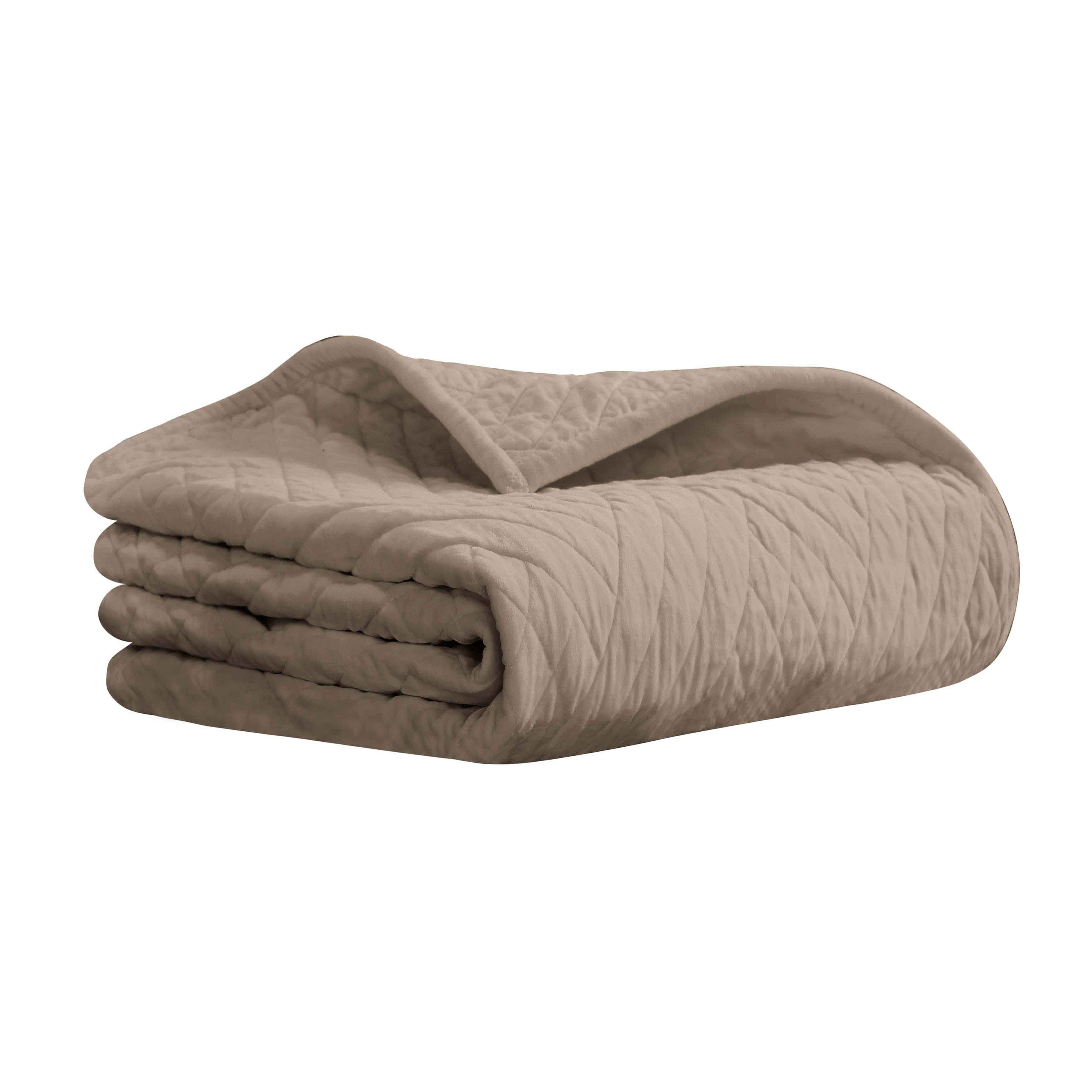 Karina Cotton Velvet Lightweight Quilt & Sham Set - Ultra Soft Bedding for All Seasons | Perfect for Master Bedroom, Guest Room & Cozy Nights
