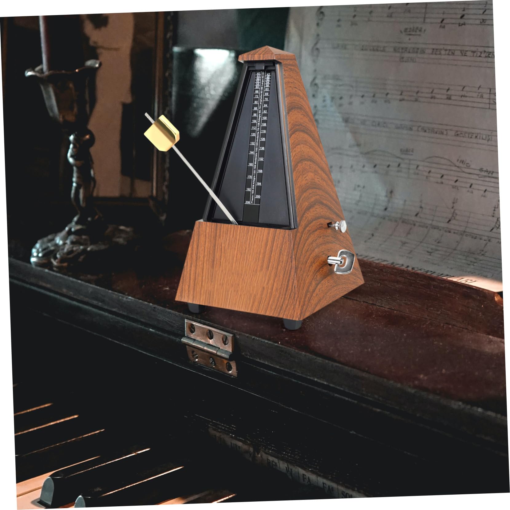 1 Set Piano Metronome Knob & Wired Accessories with Transparent Lid - Replacement Sliding Block Parts for Keyboard & Mechanical Pianos | Perfect for Piano Maintenance, Repair and DIY Projects