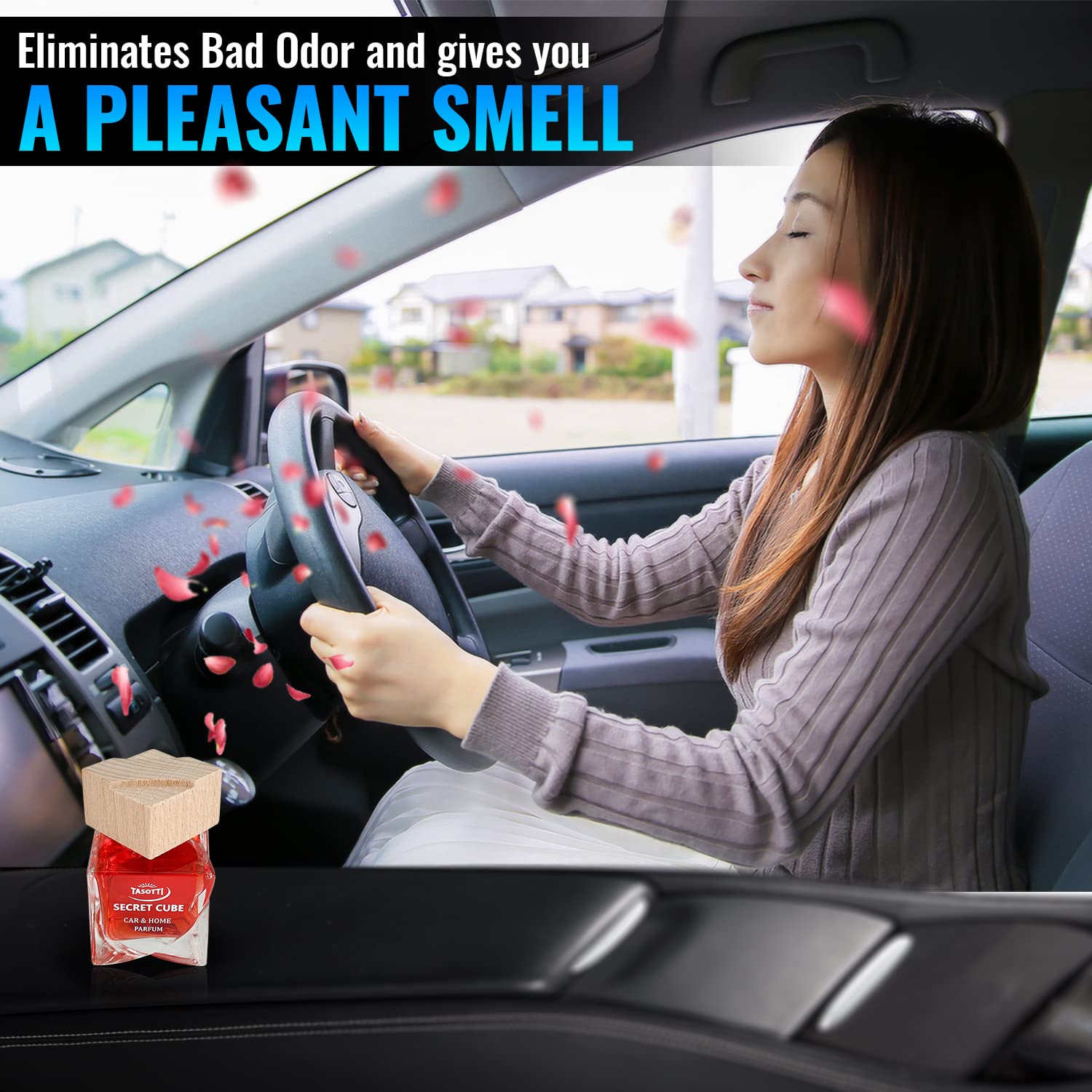 Premium Car Air Freshener & Home Fragrance - Long Lasting Odor Eliminator & Luxury Perfume | Secret Cube Collection (New Car Scent) for Vehicles, Office & Living Spaces