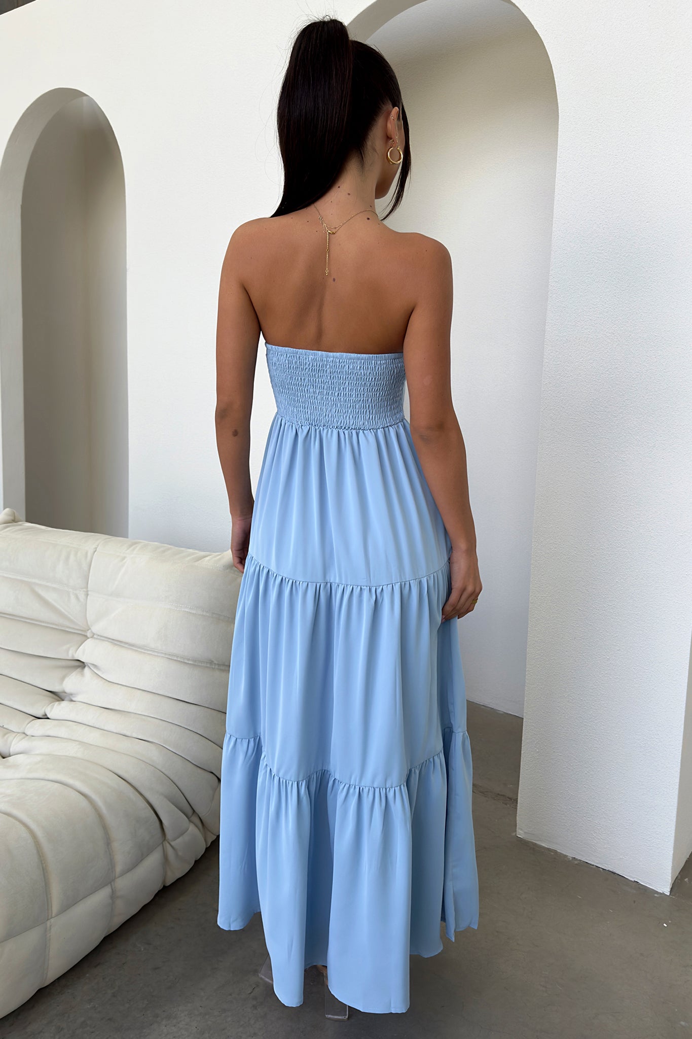 Hailey Maxi Dress for Women - Flowy Long Summer Dress in Blue | Perfect for Beach, Vacation & Casual Outings