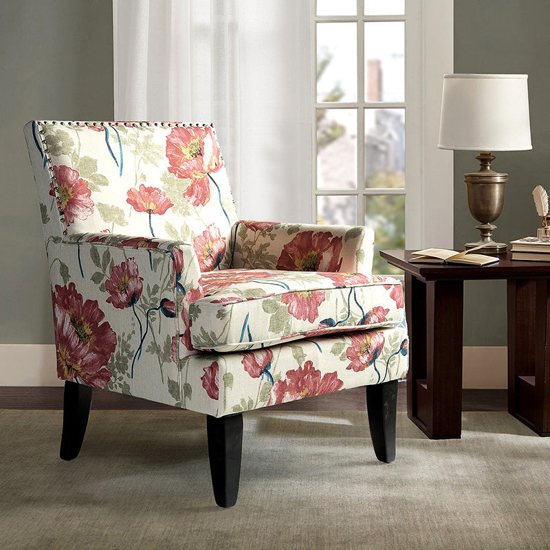 Bradley Armchair - Modern Accent Chair for Living Room, Bedroom & Office - Comfortable Upholstered Lounge Chair with Sturdy Wooden Legs - Perfect for Relaxing, Reading & Decorating Your Home
