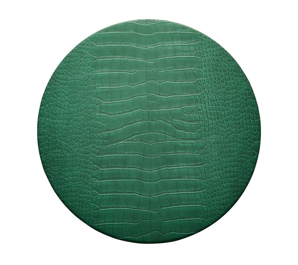 Premium Crocodile-Embossed Placemats Set of 4 - Elegant Dark Brown Table Mats for Dining, Kitchen, and Holiday Decor - Waterproof & Heat-Resistant for Everyday Use