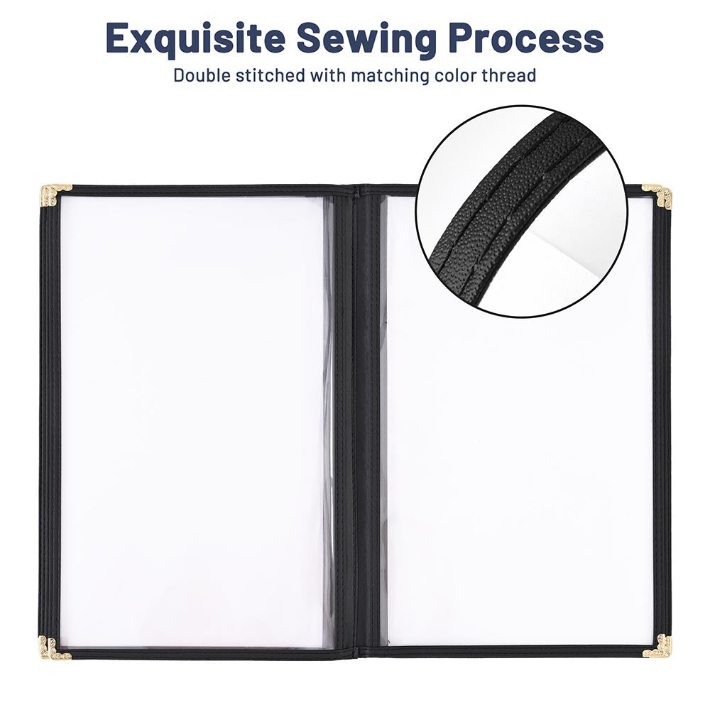TheLAShop 8.5x14 Clear Restaurant Menu Cover Folder - 10 View, 20-Pack (20ct) - Durable Plastic Menu Holders for Restaurants, Cafes, and Catering Businesses