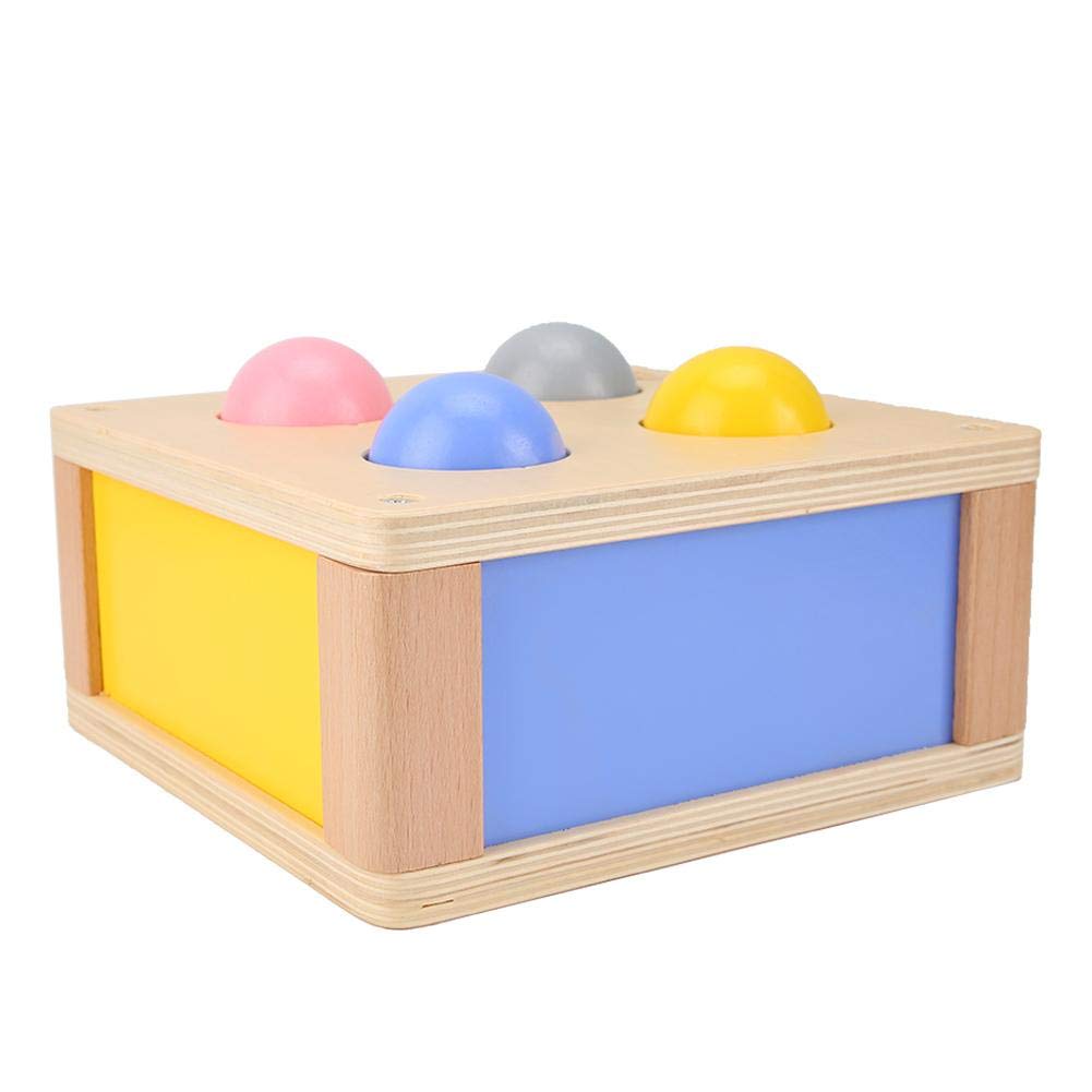 **Wooden 4-Ball Hammer Knocking Toy - Early Education Percussion Toy for Kids - Fun Learning & Hand-Eye Coordination Game for Toddlers (Perfect for Playtime, Preschool & Montessori Activities)**