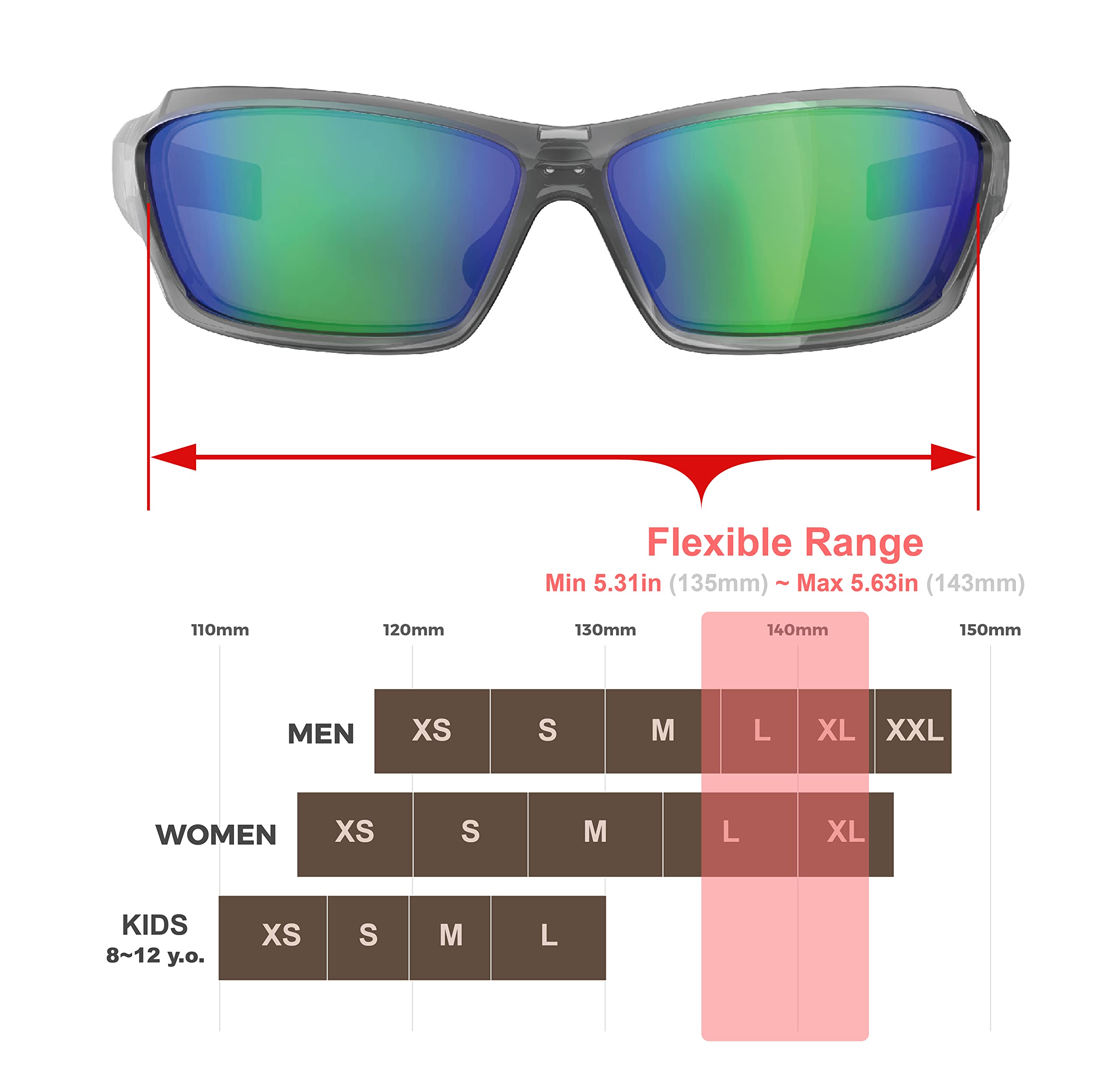 Polarized Fishing Sunglasses for Women & Men - UV Protection, Anti-Glare for Driving, Running, Golf & Cycling - Perfect for Outdoor Sports & Beach Activities