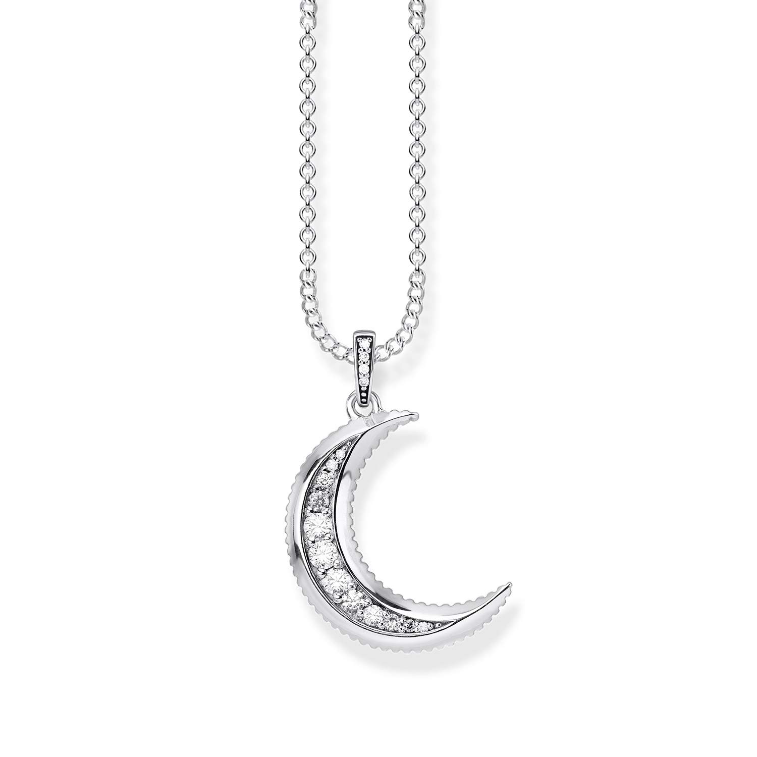 Thomas Sabo Elegant Symbol Necklace for Women - Sterling Silver Pendant with 18