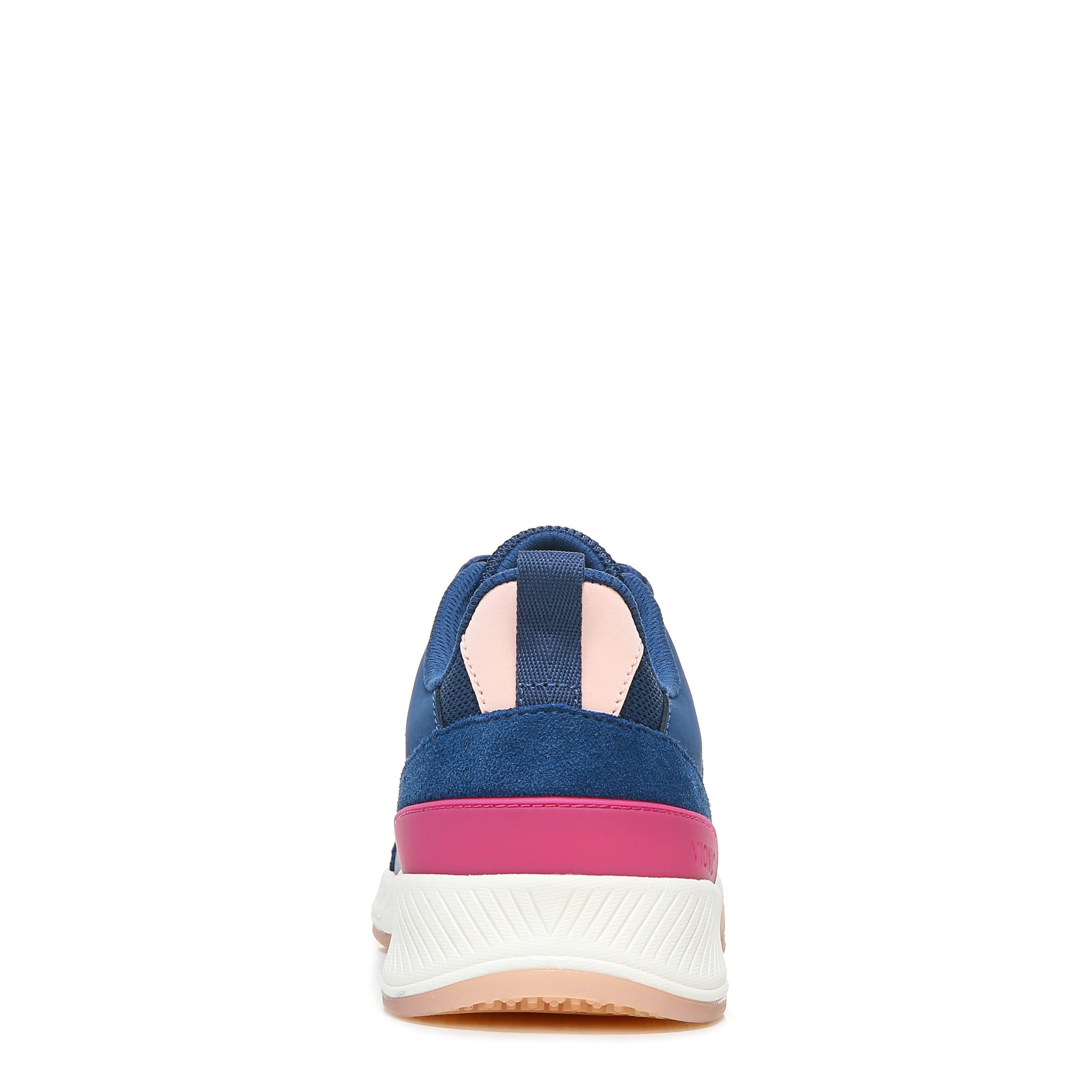 Vionic Fearless Women's Comfort Sneakers - Dark Blue/Very Berry - Size 11 Medium - Perfect for Walking, Travel & Everyday Wear