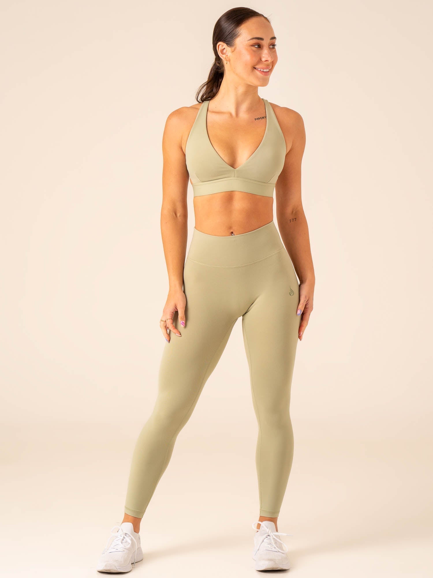 Extreme Scrunch Butt Lifting Leggings for Women - High Waisted Olive Green Workout Yoga Pants - Perfect for Gym, Running & Lounge Wear