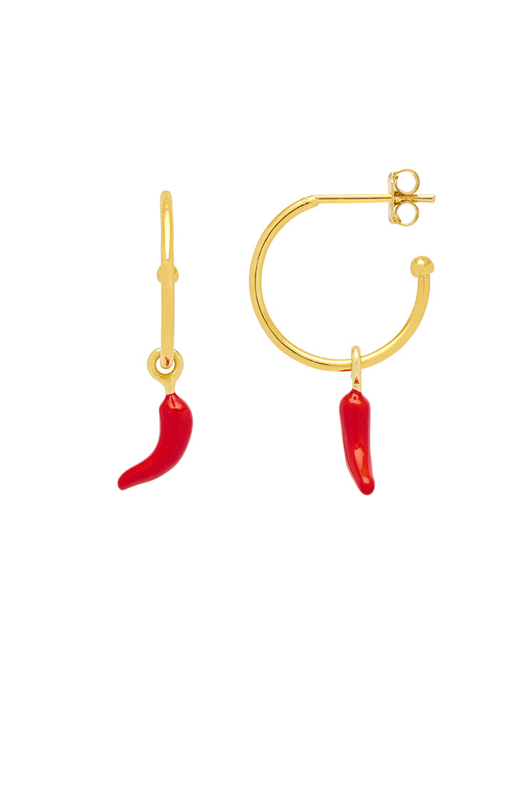 Chili Drop Hoops Earrings for Women - Trendy Dangle Statement Jewelry for Parties, Date Nights & Special Occasions