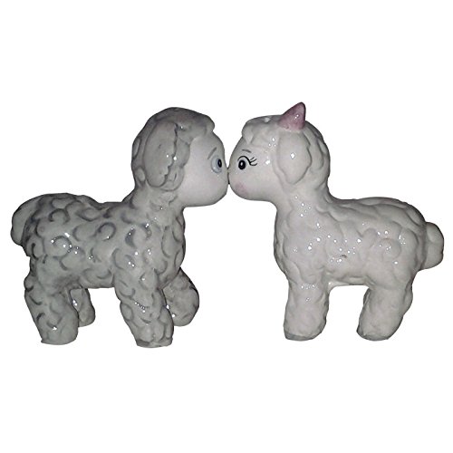 Magnetic Ceramic Salt and Pepper Shaker Set - Adorable Little Lambs Design, Multicolor | Perfect for Kitchen, Dining Table & Housewarming Gifts