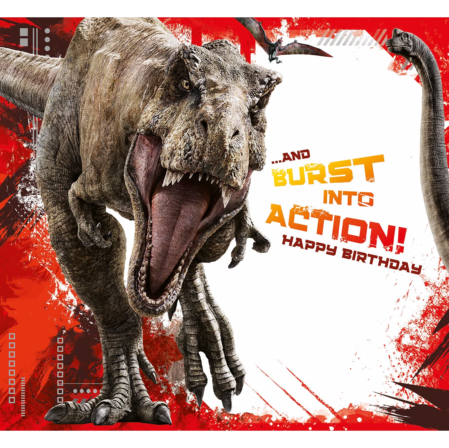 Jurassic World Official Grandson Birthday Card - JW012 | Dinosaur Themed Greeting Card for Grandson's Birthday | Perfect for Kids, Teens & Dinosaur Lovers