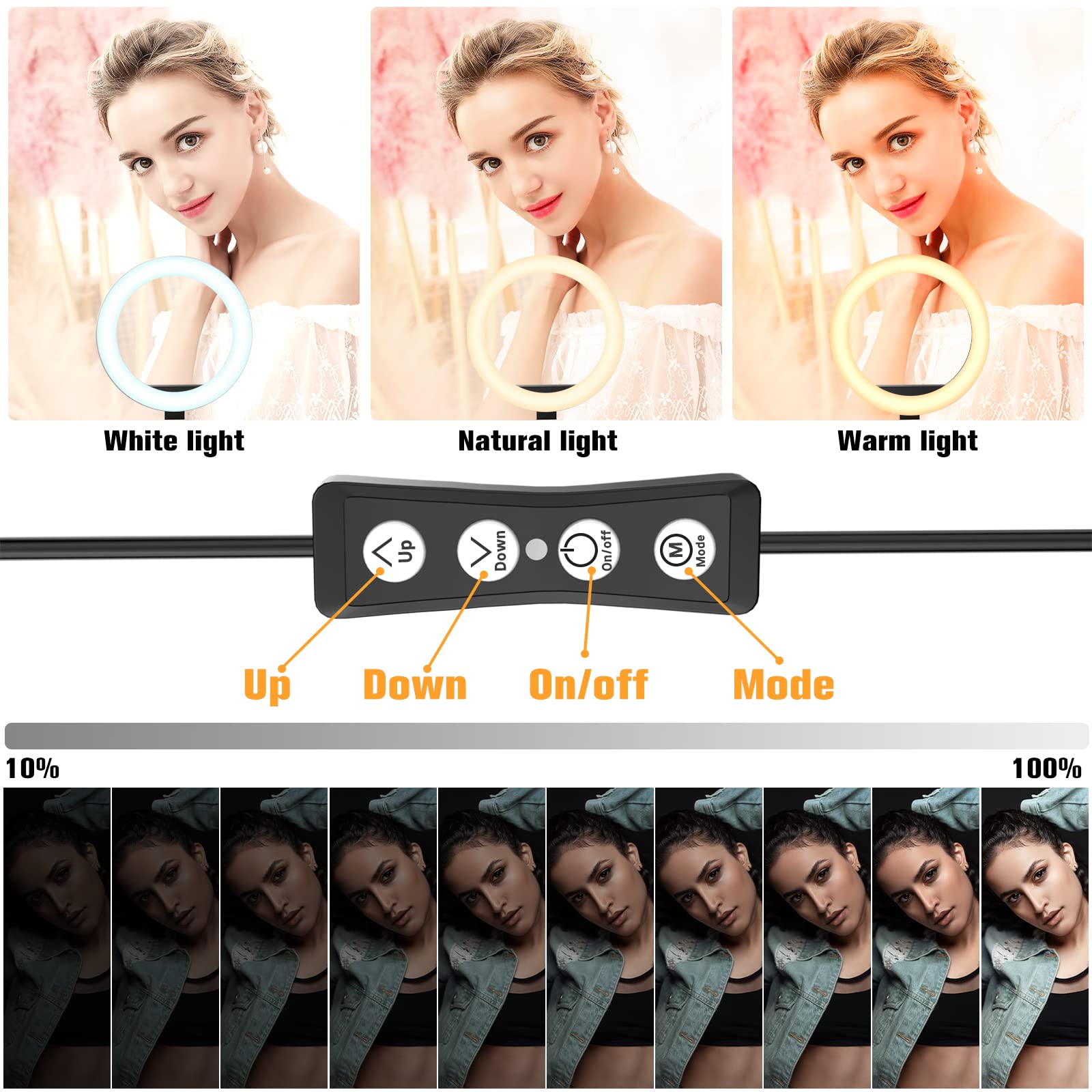 PJJ Automatic 360° Rotating Photo Booth with Dimmable LED Ring Light & Remote Control - Perfect for Selfie Parties, Events, Weddings & Social Media Content Creation (31.5
