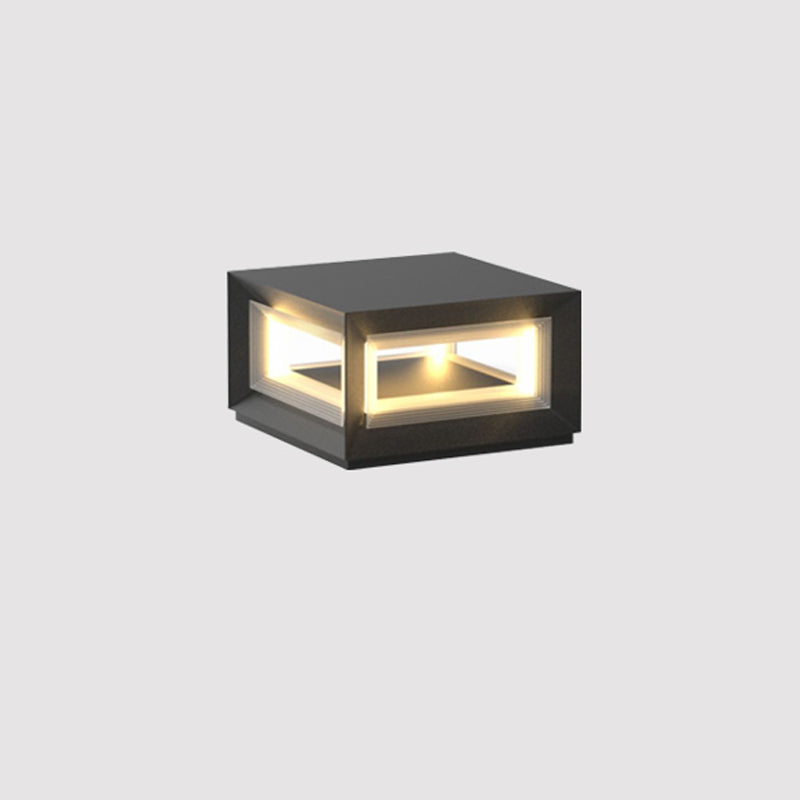 Solar Powered LED Light Cube Outdoor Post Light - Waterproof & Durable for Garden, Pathway, and Patio Lighting