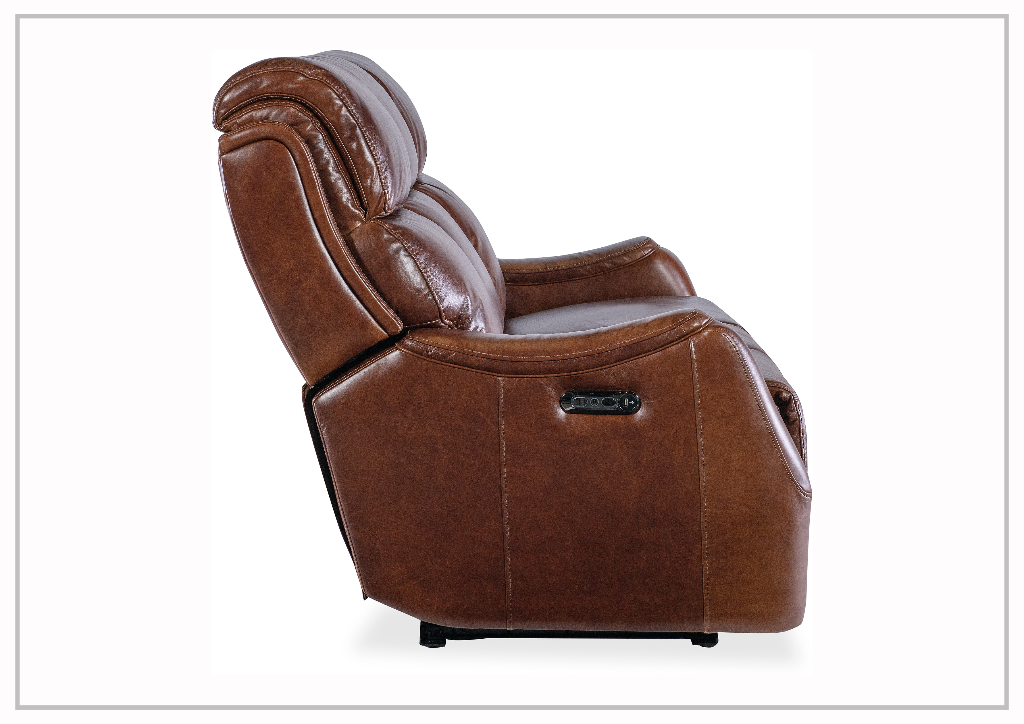 Harlan Zero Gravity Power Recliner Leather Sofa by Hooker Furniture - Modern Comfort for Living Room, Home Theater & Office Relaxation