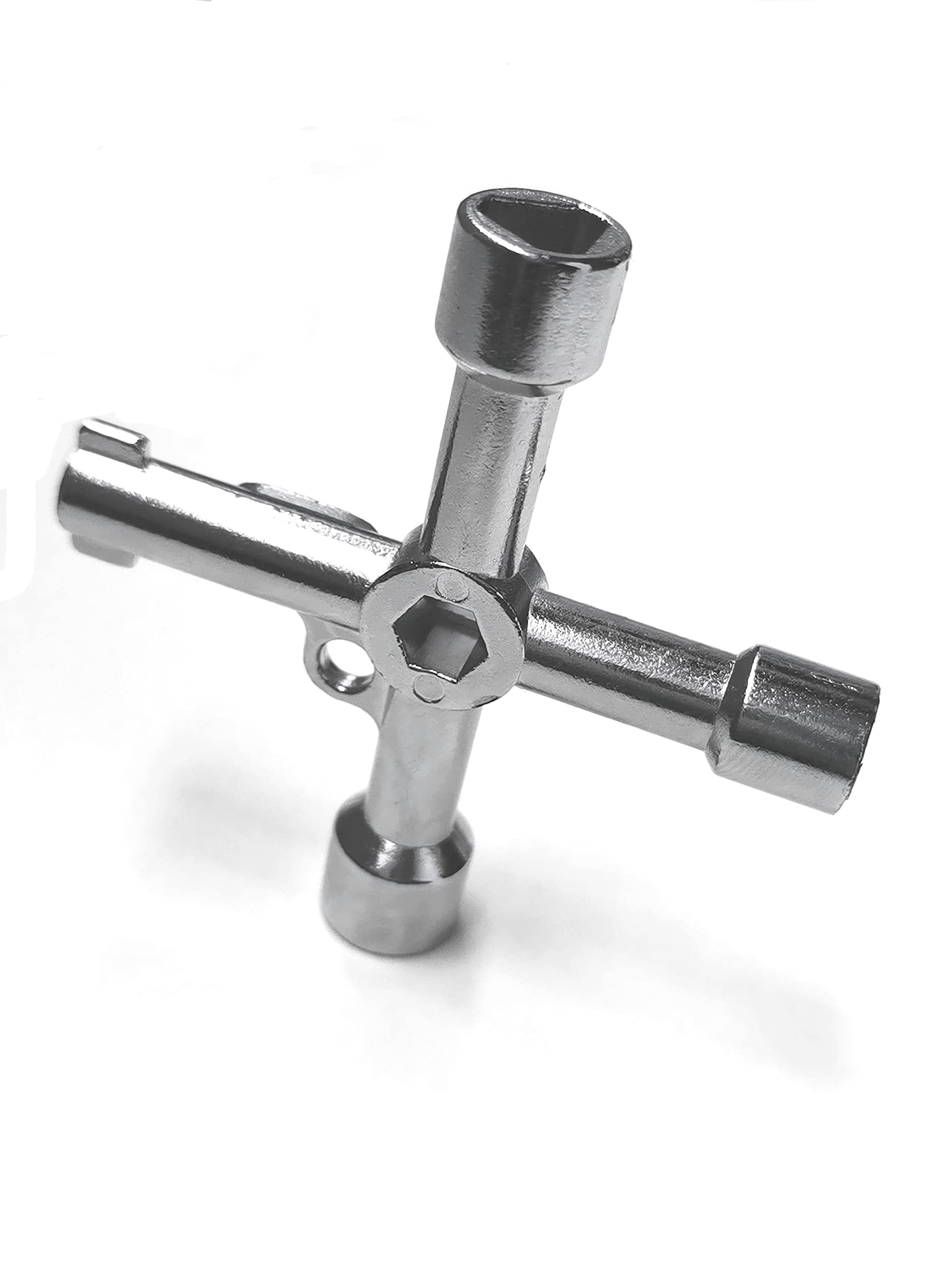 4-in-1 Utility Key for Electrical Cabinet, Gas & Water Valves - Plumber Tool