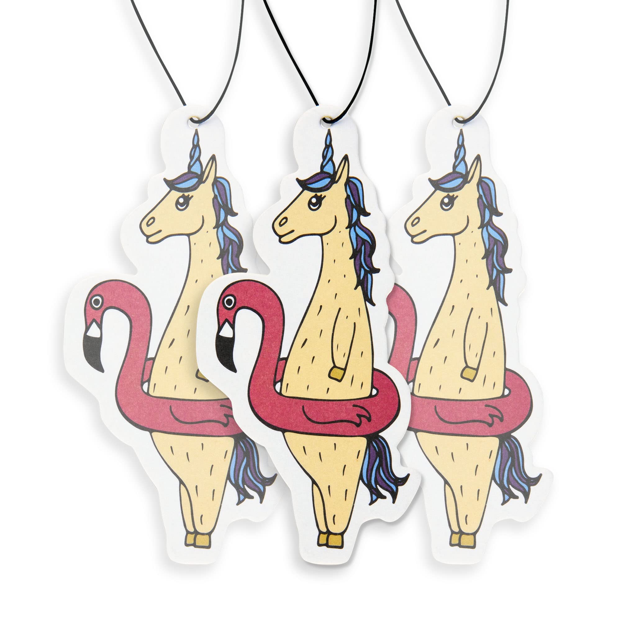 Fresh Fresheners Unicorn Car Air Freshener 3 Pack - Essential Oil Scented, Long-Lasting Fragrance for Cars, Home & Office | Perfect Gift for Kids, Girls & Unicorn Lovers
