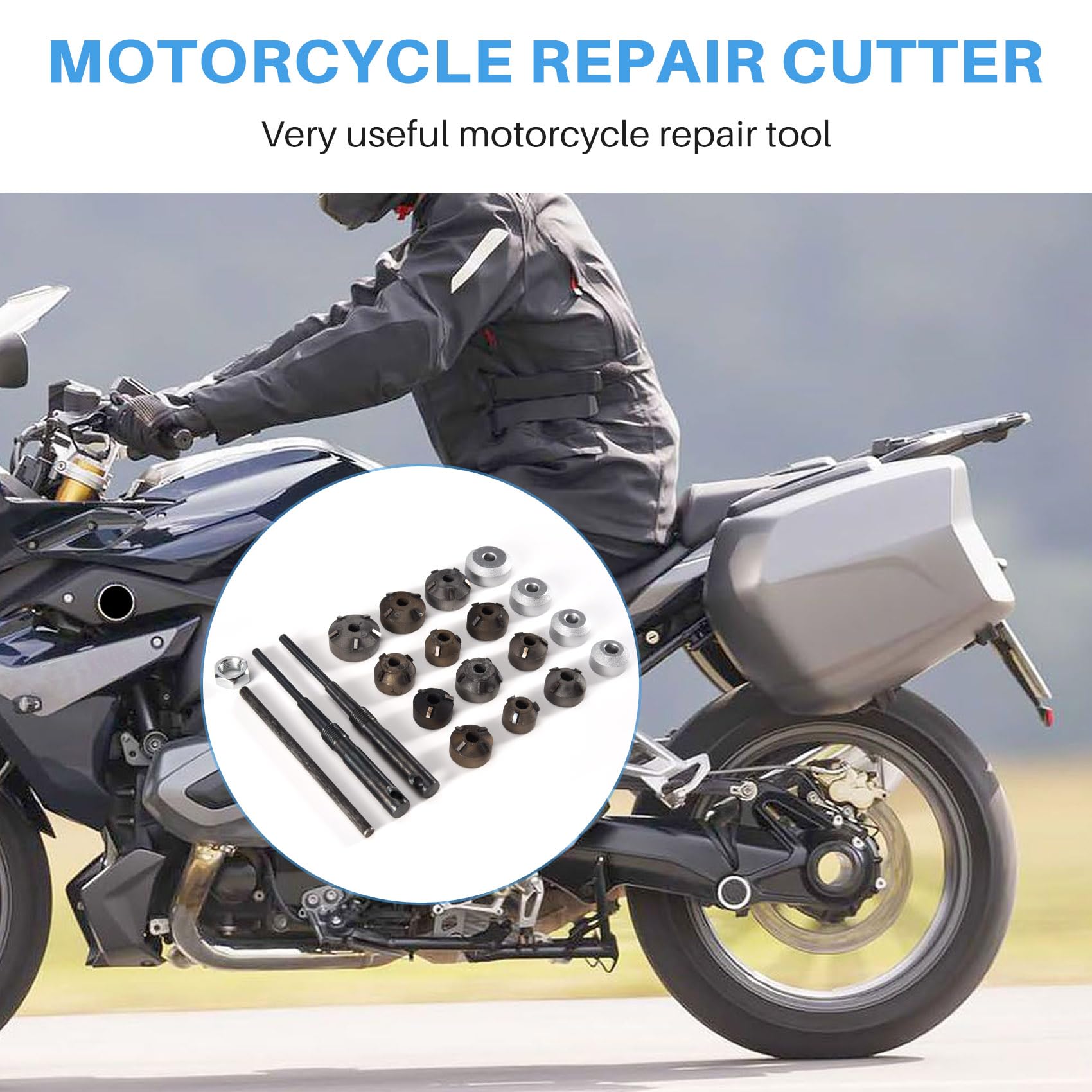 Universal Valve Seat Reamer Tool Set - Professional Motorcycle Repair Kit with Cutter for Valve Grinding and Engine Maintenance - Perfect for DIY Mechanics and Motorcycle Enthusiasts