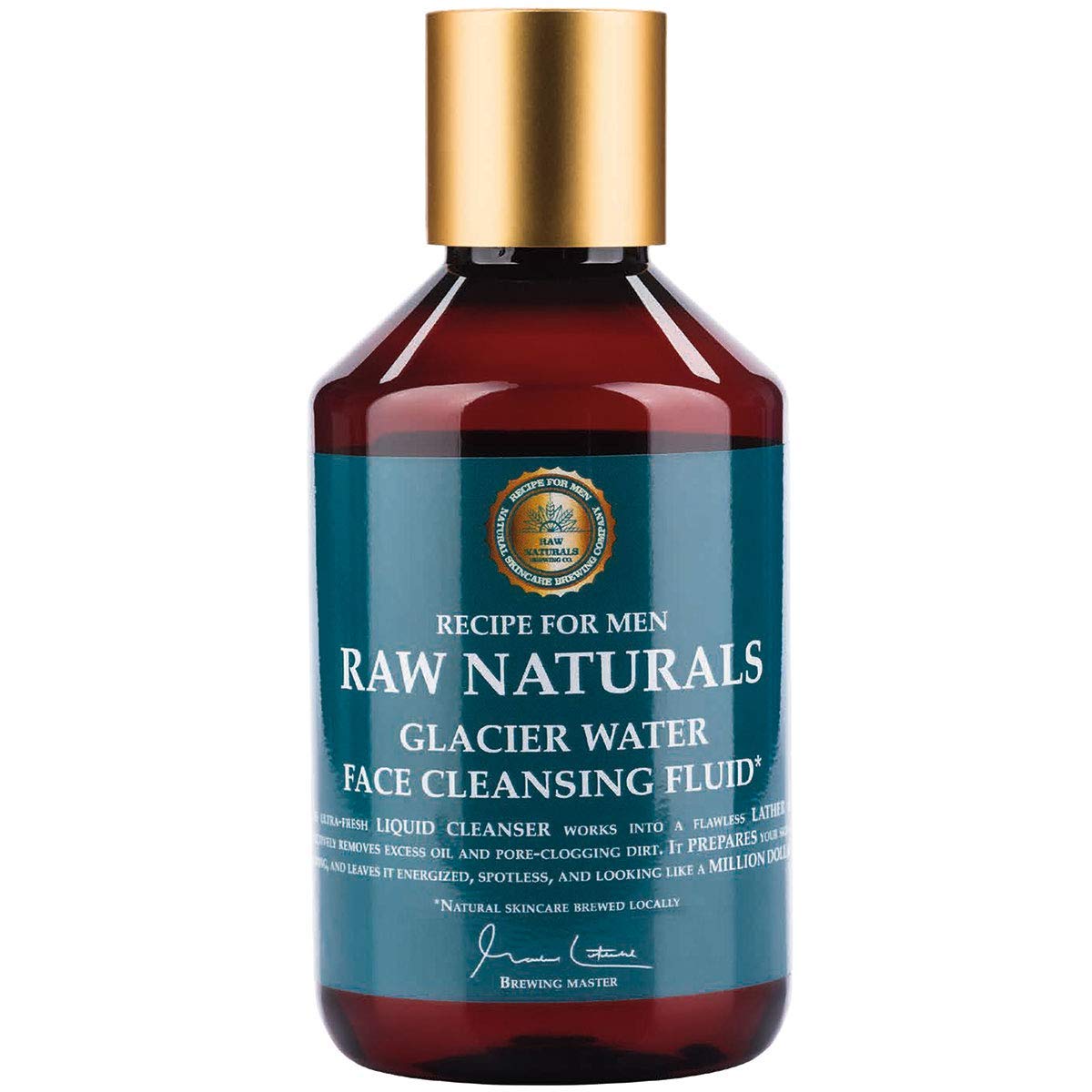 Raw Naturals GLACIER WATER Face Cleansing Fluid - Natural Men's Face Wash for Deep & Gentle Cleansing | 250ml | Swedish Skincare | Perfect for Daily Face Care & Travel