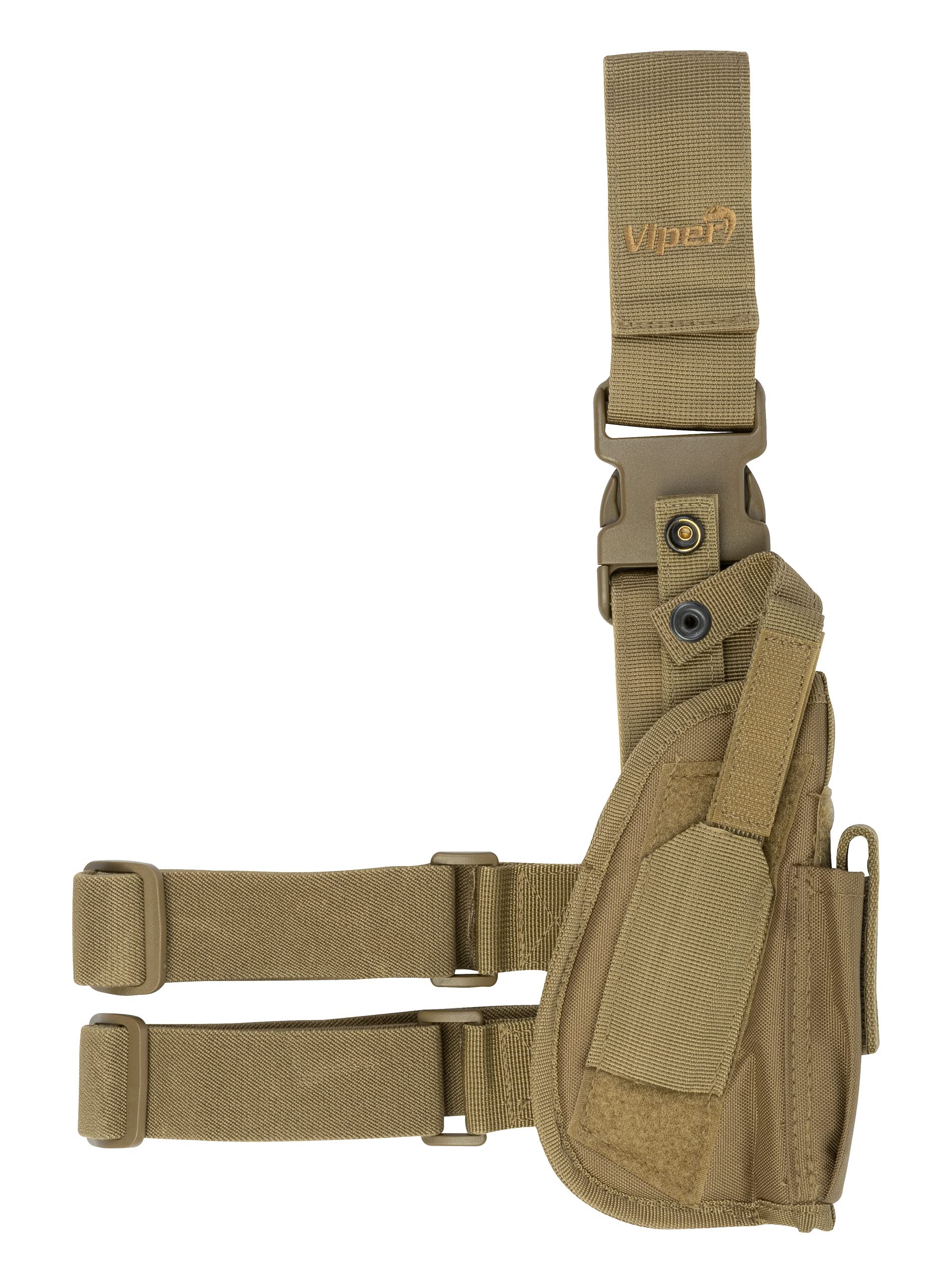 Viper Tactical Leg Holster for Pistols - Adjustable Brown Gun Holster for Concealed Carry & Outdoor Shooting | Perfect for Hunting, Range Training & Tactical Use