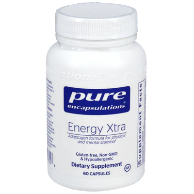 Pure Encapsulations Energy Xtra Supplement - Natural Energy Booster with B Vitamins & Adaptogens for Focus & Vitality | Supports Workout Performance & Mental Clarity | Perfect for Athletes, Students & Busy Professionals