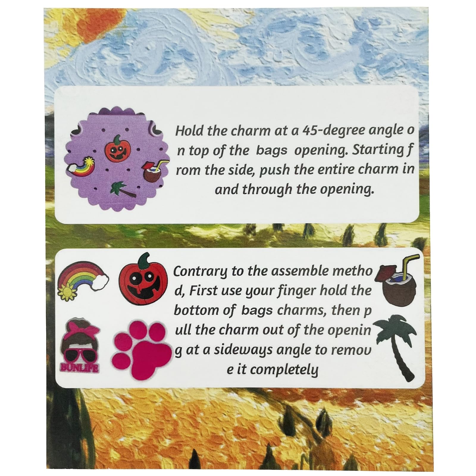 Bogg Bag Charms - Decorative Accessories for Original Bogg Rubber Beach Tote with Number Inserts | Perfect for Beach Trips, Pool Parties & Summer Vacations