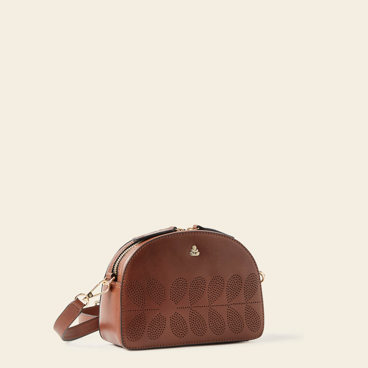 Babaluna Crossbody Bag - Tan Floral Punch Design Handbag for Women | Perfect for Casual Outings, Travel, and Everyday Use