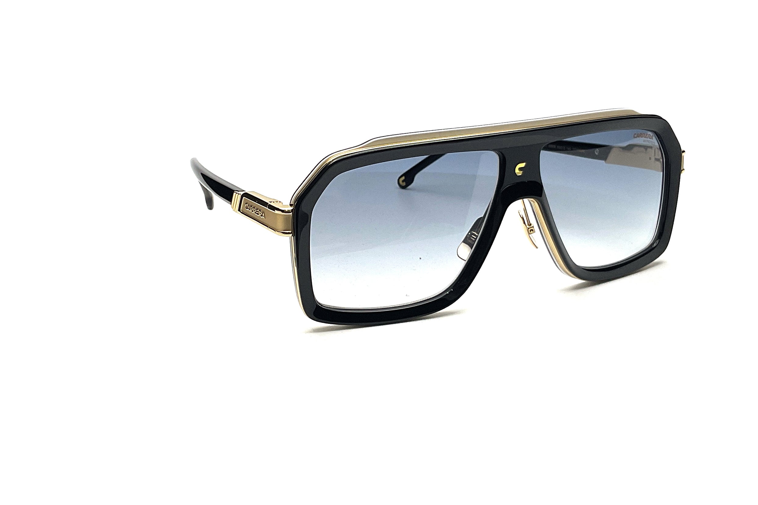 Carrera CA 1053 Sunglasses - Black & White Aviator Style for Men & Women - Perfect for Driving, Outdoor Sports & Fashion Accessories