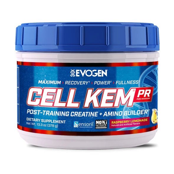 Evogen Cell K.E.M. PR - Premium Post-Workout Recovery Supplement, Raspberry Lemonade Flavor, 378g | Muscle Recovery & Performance Boost for Athletes & Fitness Enthusiasts