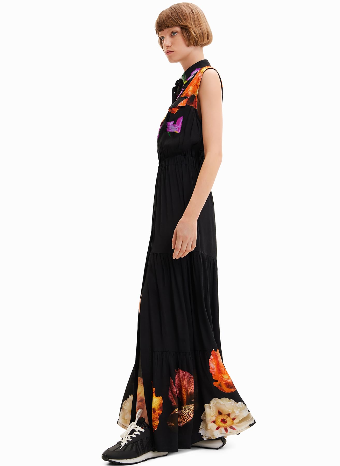 Desigual Women's Sleeveless Woven Dress - Flowy Summer Dress for Beach, Vacation & Casual Outings
