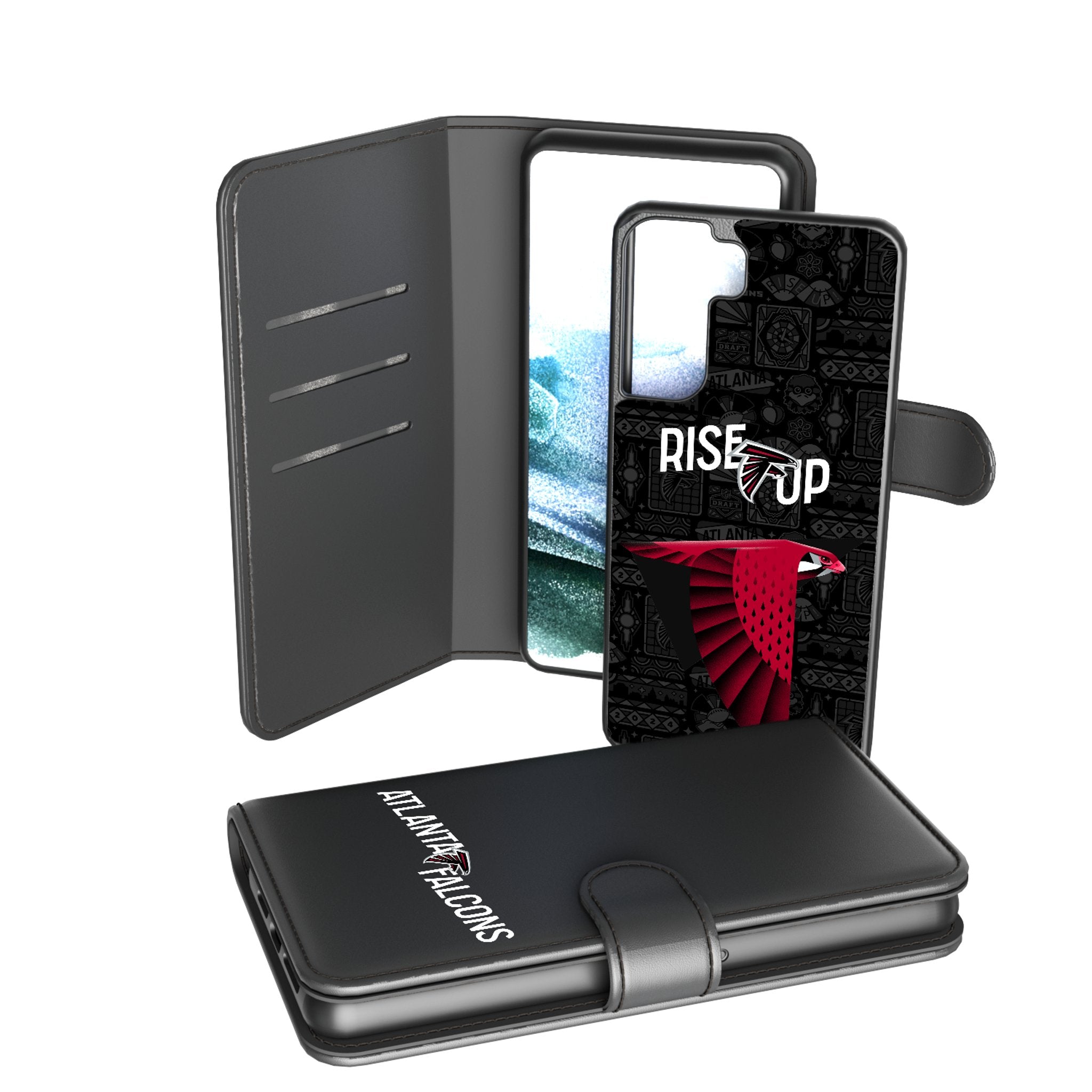 Atlanta Falcons 2024 Limited Edition Illustrated Wallet Phone Case - Perfect for NFL Games & Falcons Fans