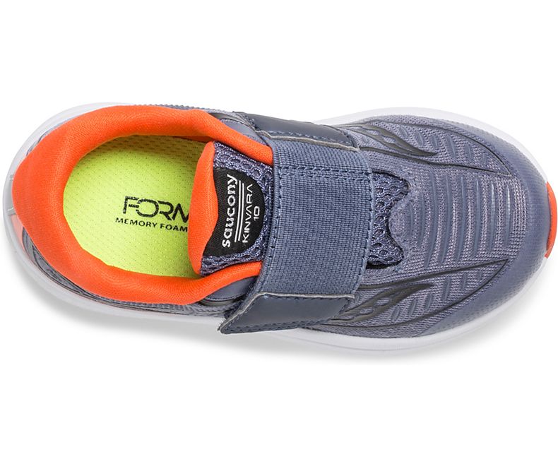 Saucony Kinvara 10 Jr Grey/Orange Baby & Toddler Running Shoes - Lightweight & Comfortable Sneakers for Kids' Active Play & Daily Wear