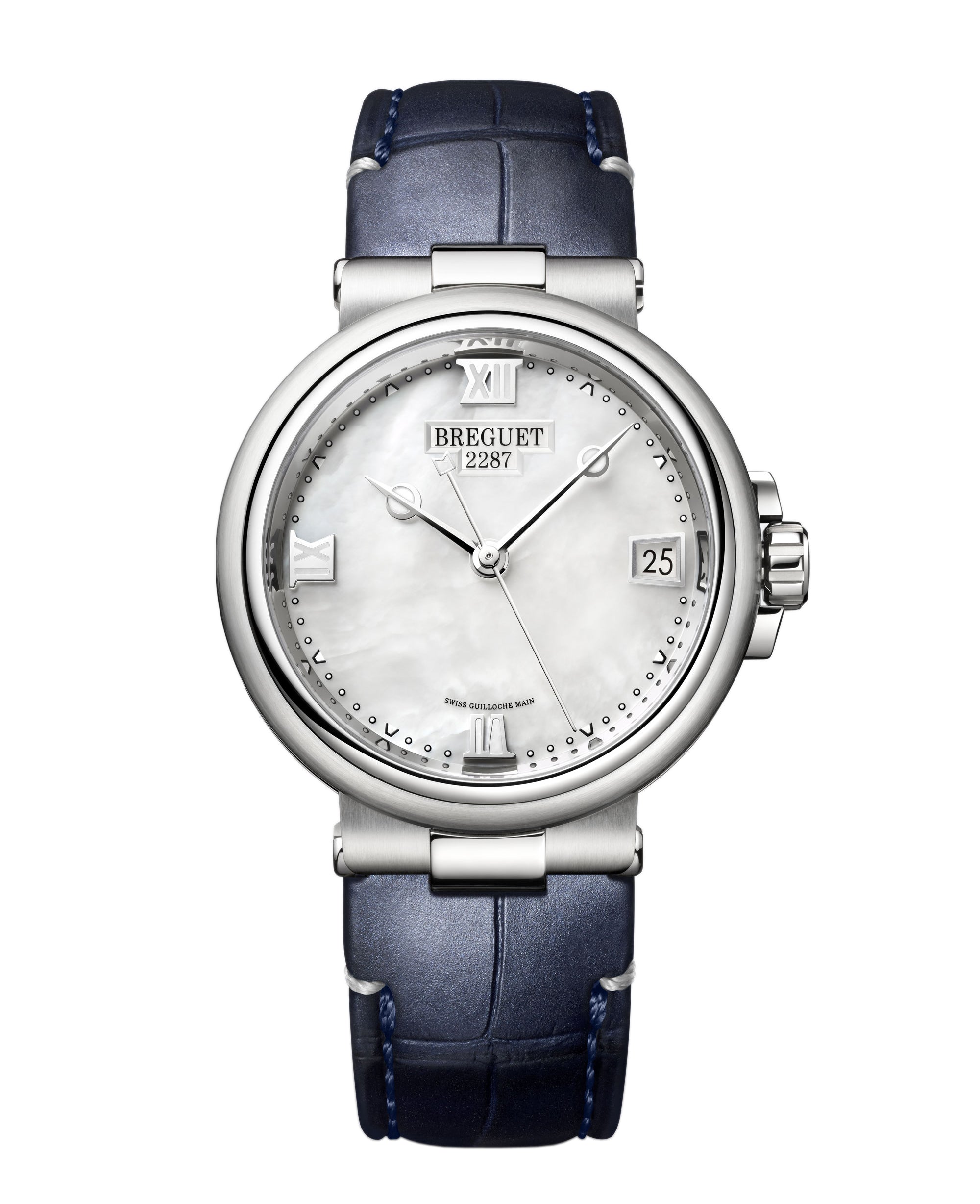 Breguet Marine Dame 9517 Women's Luxury Watch - 18K Rose Gold & Stainless Steel Chronograph - Waterproof Dress Watch for Business, Party & Special Occasions