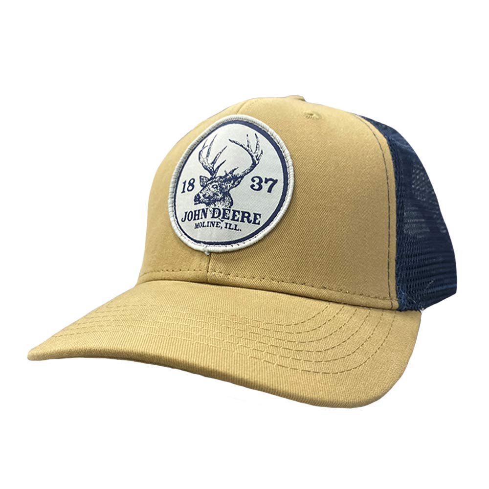 John Deere Twill Mesh Back Cap - Navy Blue Adjustable Baseball Hat for Men & Women - Perfect for Outdoor Activities, Sports, and Casual Wear