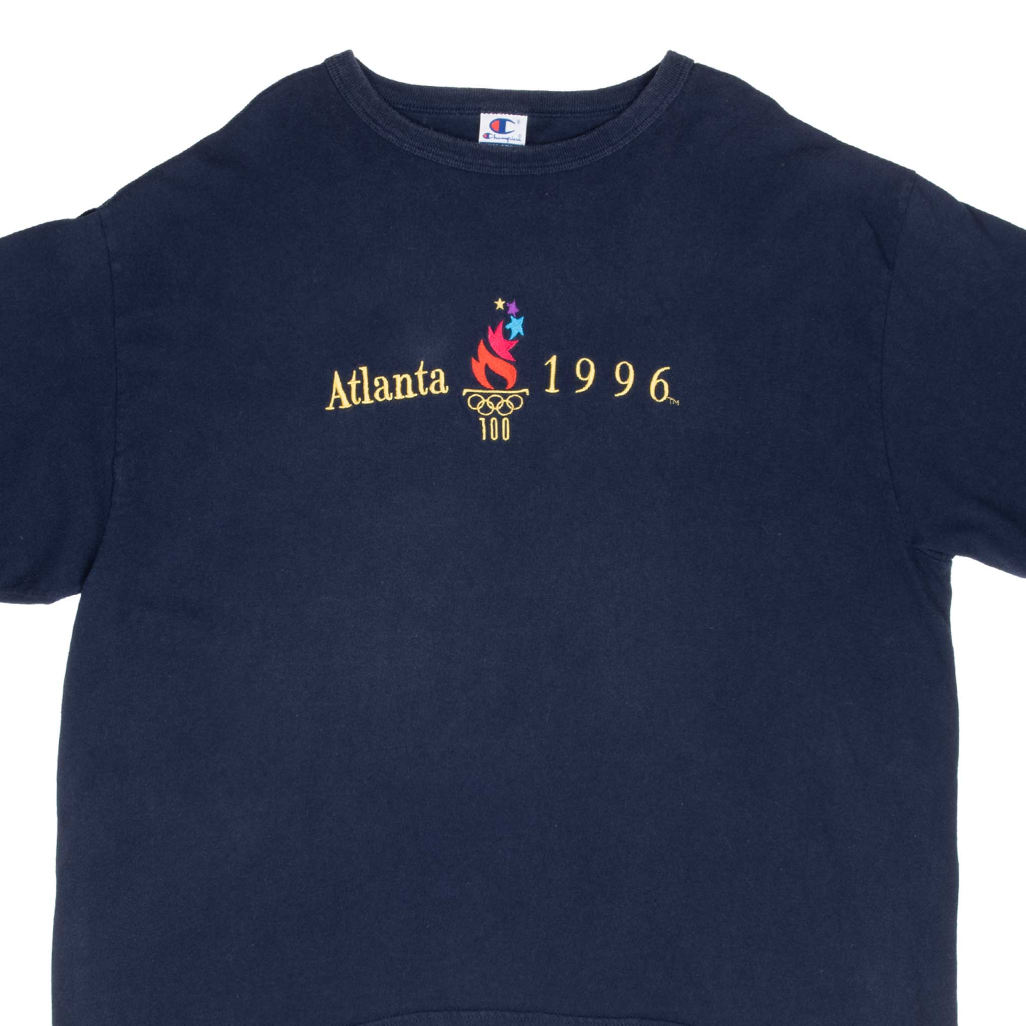 Vintage Champion Atlanta Olympics 1996 Tee Shirt 2XL - Retro Sports T-Shirt for Men, Women - Perfect for Casual Wear, Gym, Sports Events & 90s Nostalgia Fashion