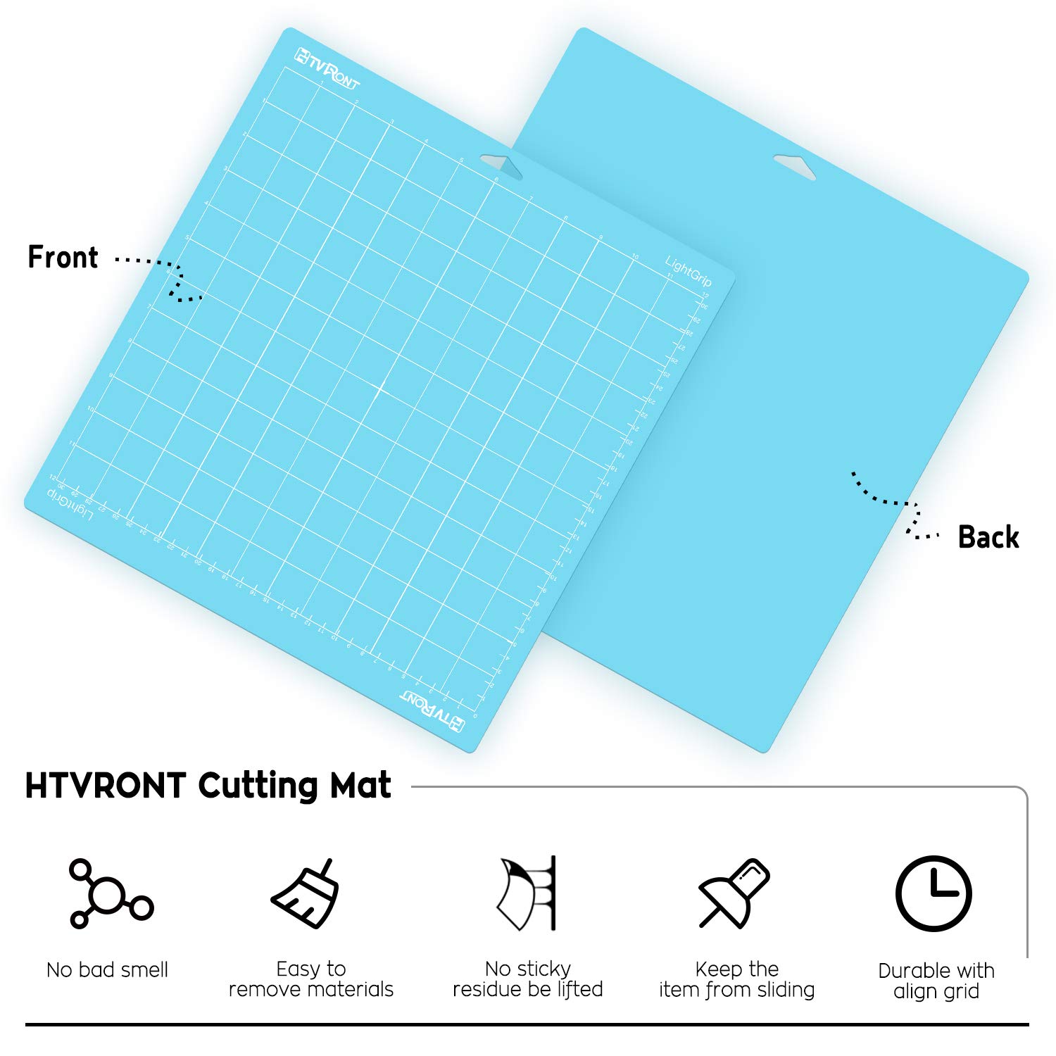 HTVRONT 6 Pack Light Grip Cutting Mats 12x12 Inch - Compatible with Cricut Maker 3, Maker, Explore 3, Air 2, Air & One - Self-Healing Sticky Quilting Mats Replacement Accessories for DIY Crafts, Scrapbooking & Vinyl Cutting Projects