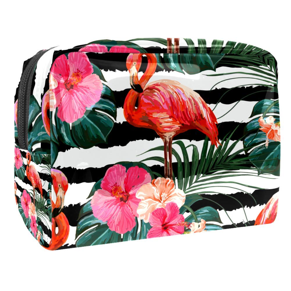 Portable Travel Makeup Bag for Women - Waterproof Cosmetic Pouch with Zipper, Floral Design Toiletry Organizer | Perfect for Vacation, Gym, Beach & Daily Use