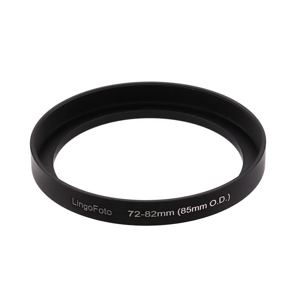 LingoFoto 72mm to 85mm Step-Up Ring Adapter for DSLR & Mirrorless Cameras - Compatible with Matte Box, Video Camcorders, and 72mm Lens Filters - Perfect for Professional Photography & Videography