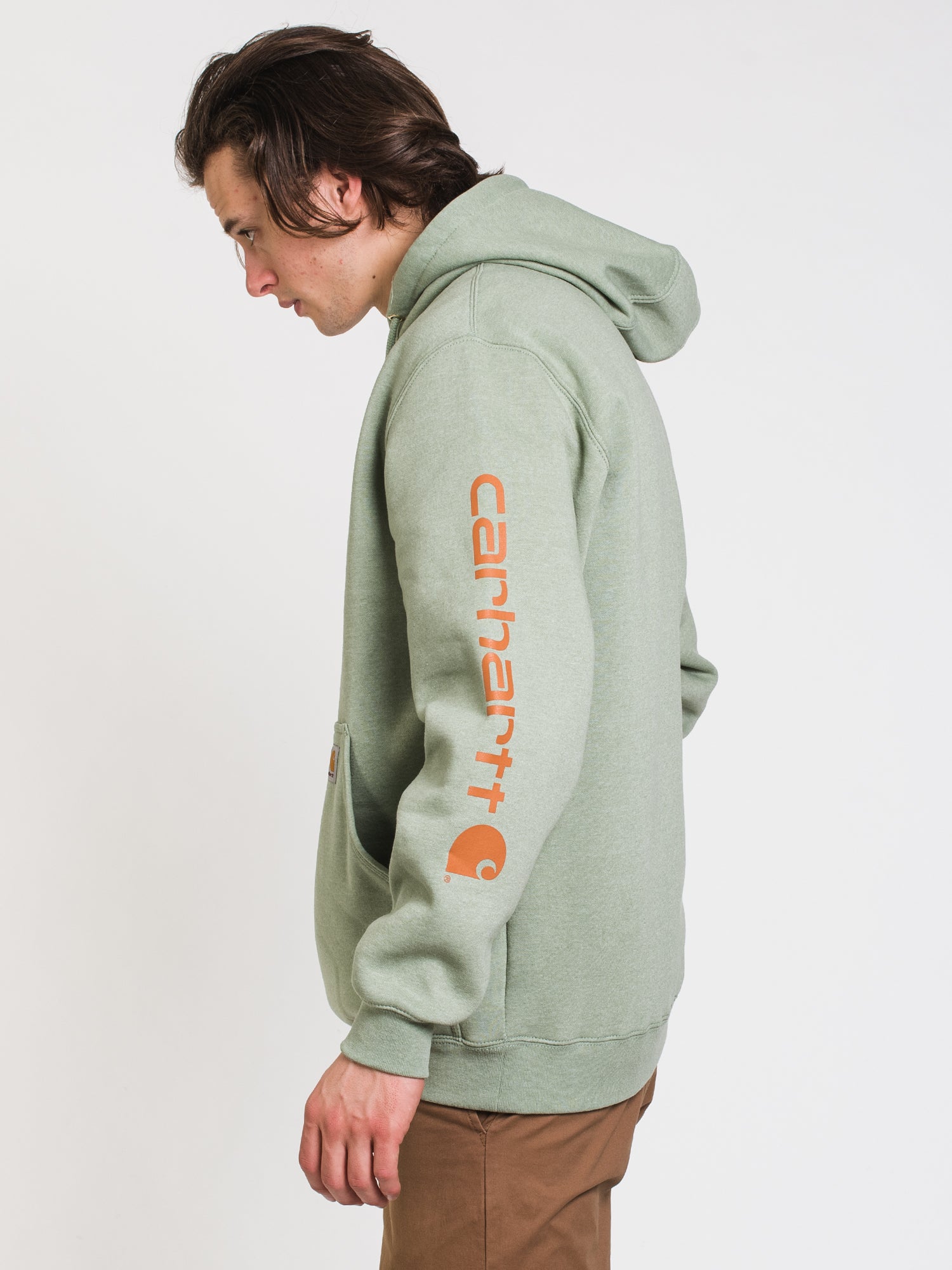Carhartt Men's Sleeve Pullover Hoodie - Heavyweight Fleece Lined Sweatshirt for Work & Outdoor Activities | Clearance Sale