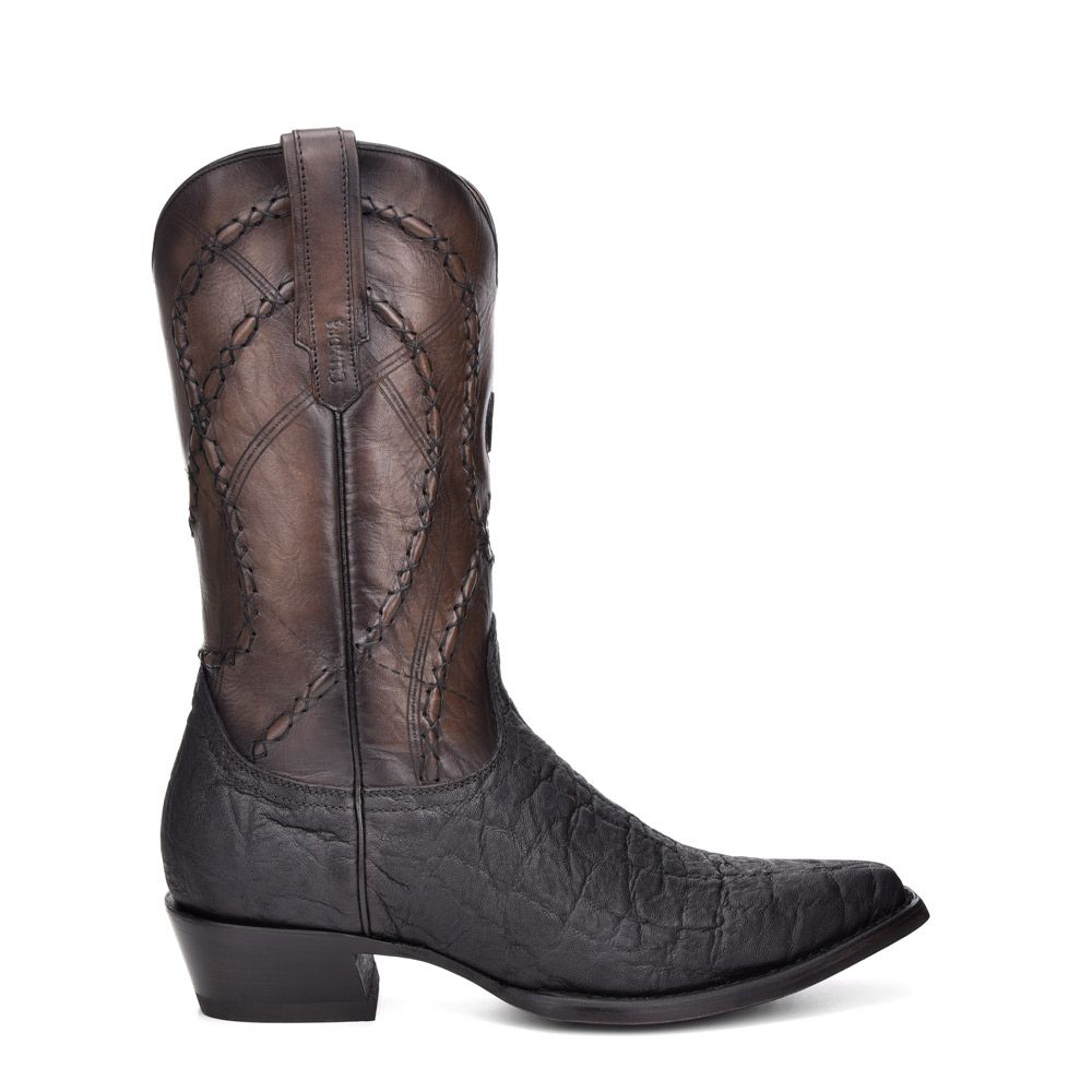4B03EL Men's Cuadra Black Western Cowboy Elephant Boots - Stylish & Durable for Rodeo, Country Music Festivals & Casual Wear