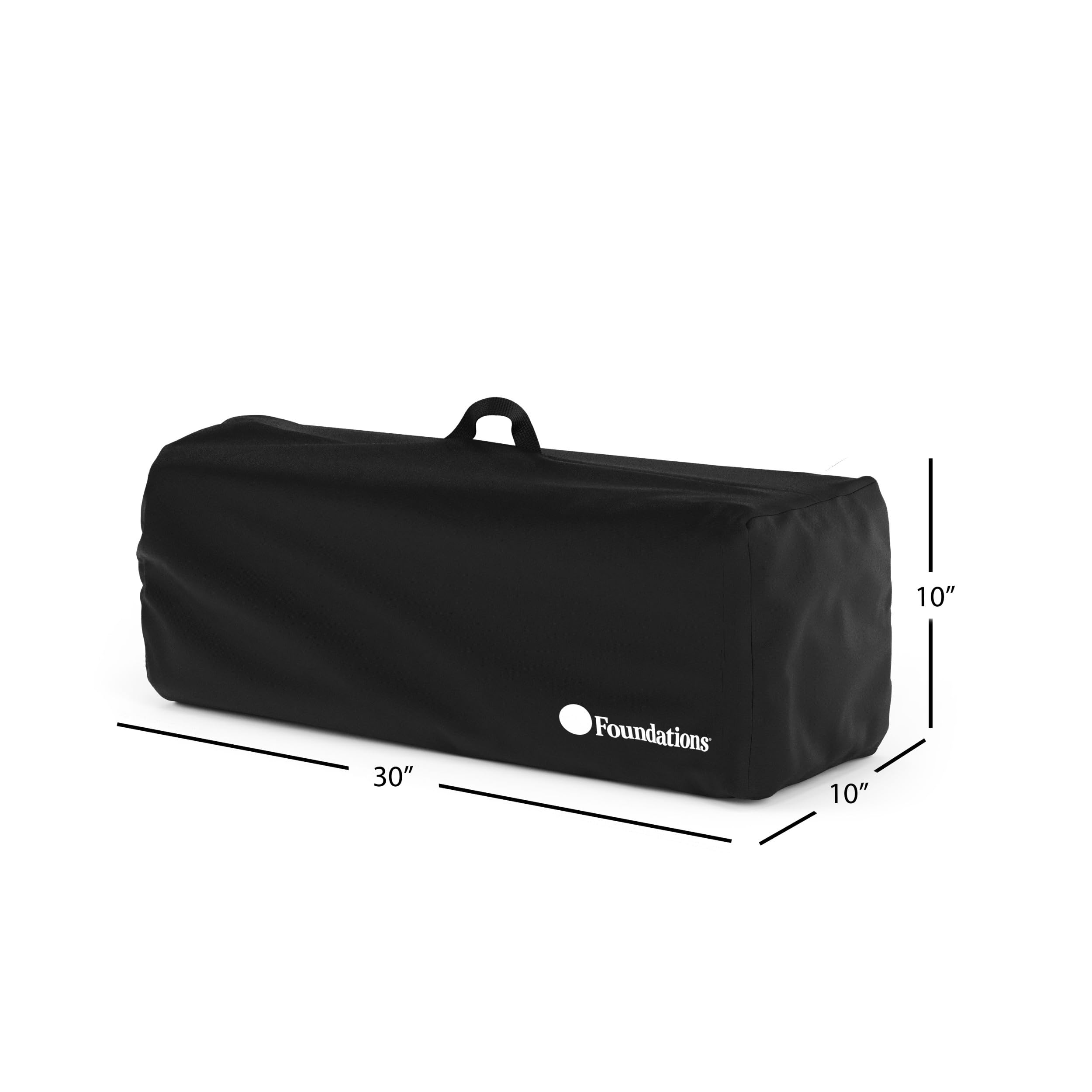 Foundations SnugFresh Commercial-Grade Baby Playpen with Washable Cover - Foldable & Portable Play Yard for Infants & Toddlers - Includes Travel Bag (Graphite) - Perfect for Home, Daycare & Travel Use