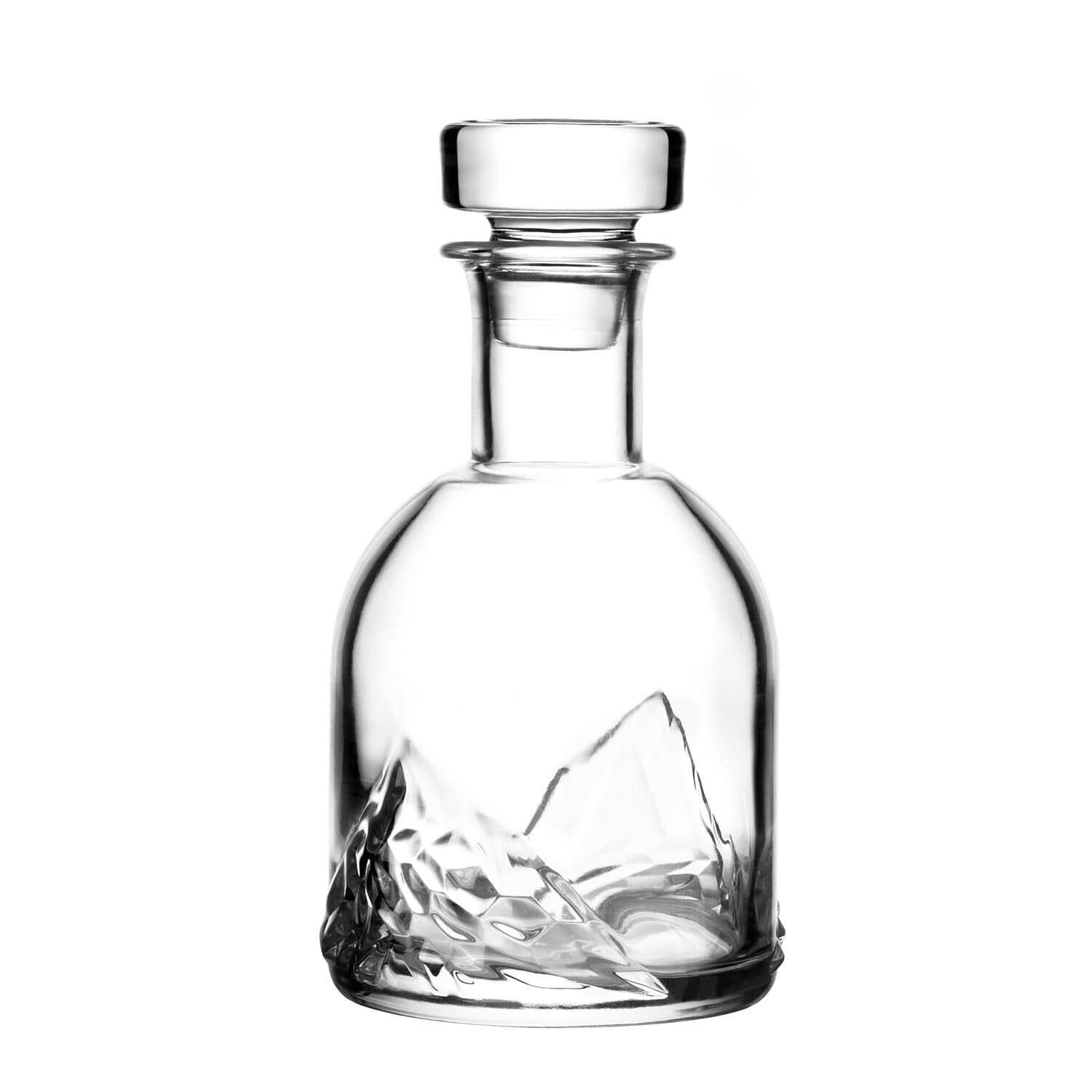 Premium Everest Mountain Crystal Whiskey Decanter Set with 4 Old Fashioned Glasses - 1000ml Luxury Bourbon & Scotch Decanter Gift for Men - Perfect for Home Bars, Weddings & Anniversary Gifts