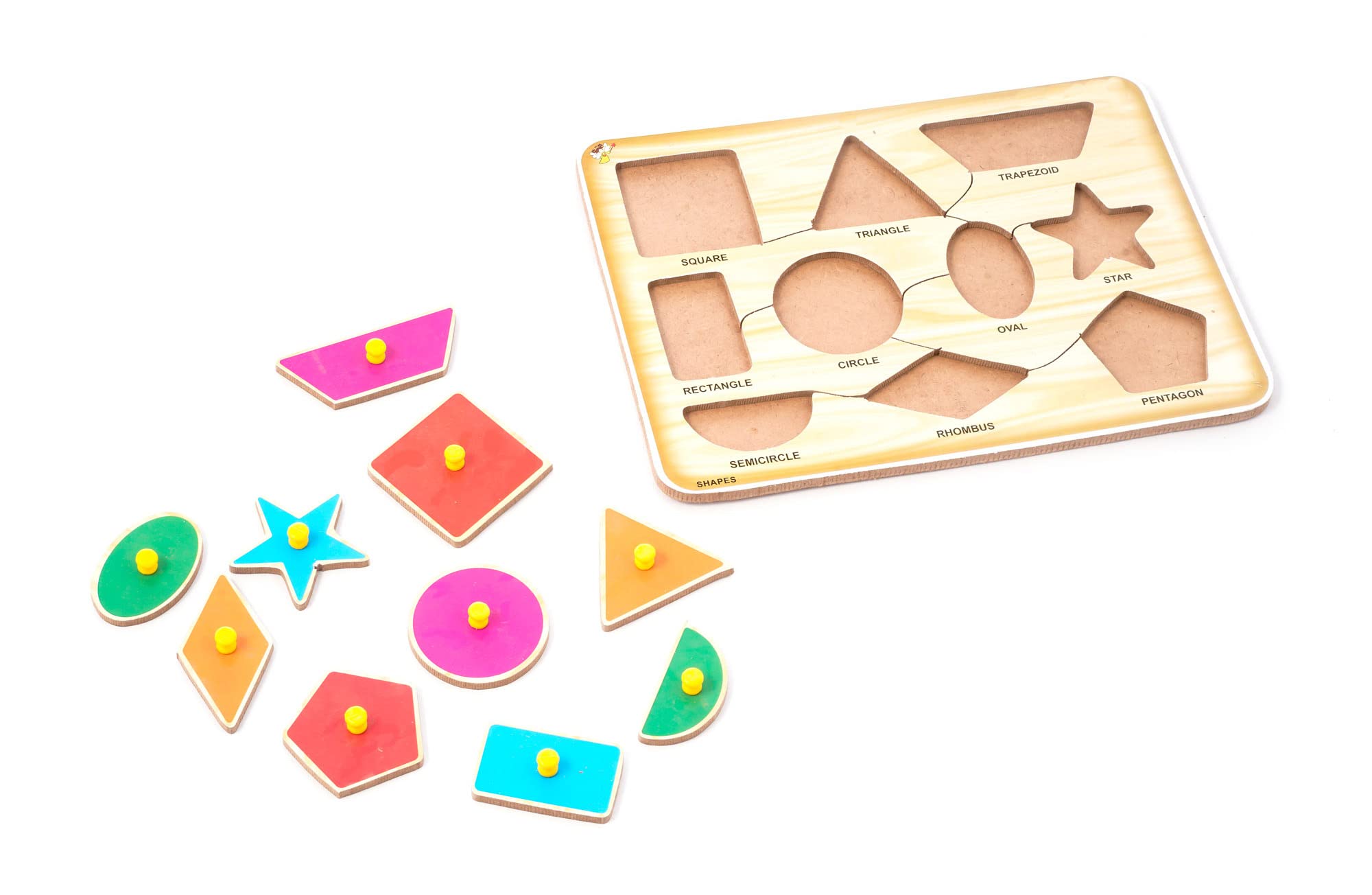 EL FIGO Wooden Puzzles for Kids - Educational Learning Toys with Shapes, Fruits, Vegetables & Body Parts - Montessori Toddler Puzzle Game for Early Childhood Development - Perfect for Homeschooling, Preschool & Kindergarten Classroom Activities