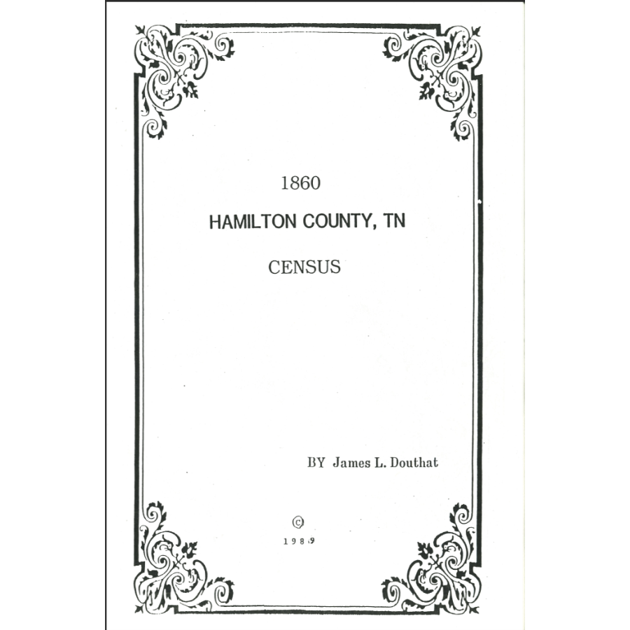 1860 Hamilton County Tennessee Census Records - Genealogy Research & Family History Documents for Ancestry Search