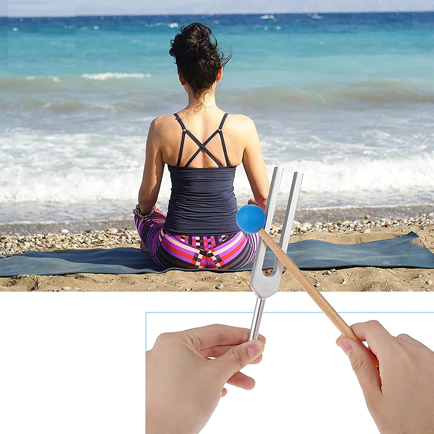 9-Piece Solfeggio Tuning Forks Set with Hammer & Silicone Bag - 417Hz & 528Hz Sound Therapy Tools for Healing, Chakra Balancing & Biofield Adjustment | Perfect for Meditation, Energy Work & Holistic Wellness